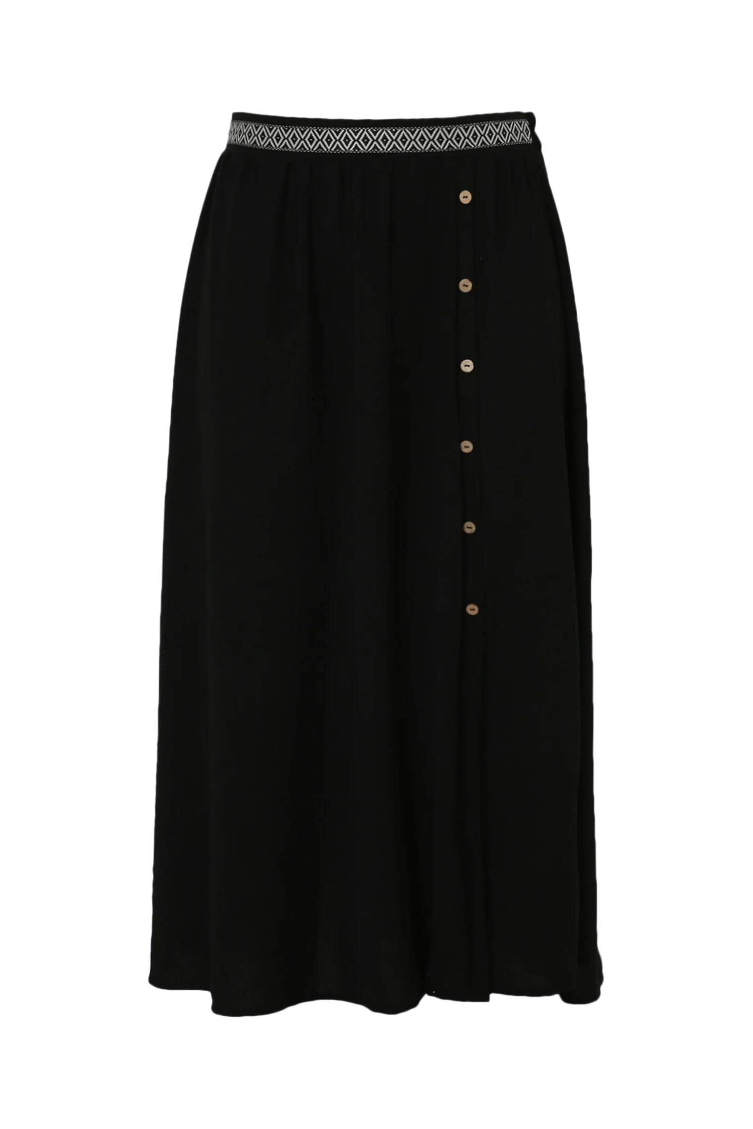 Jupe longue unie avec boutons - Image 10