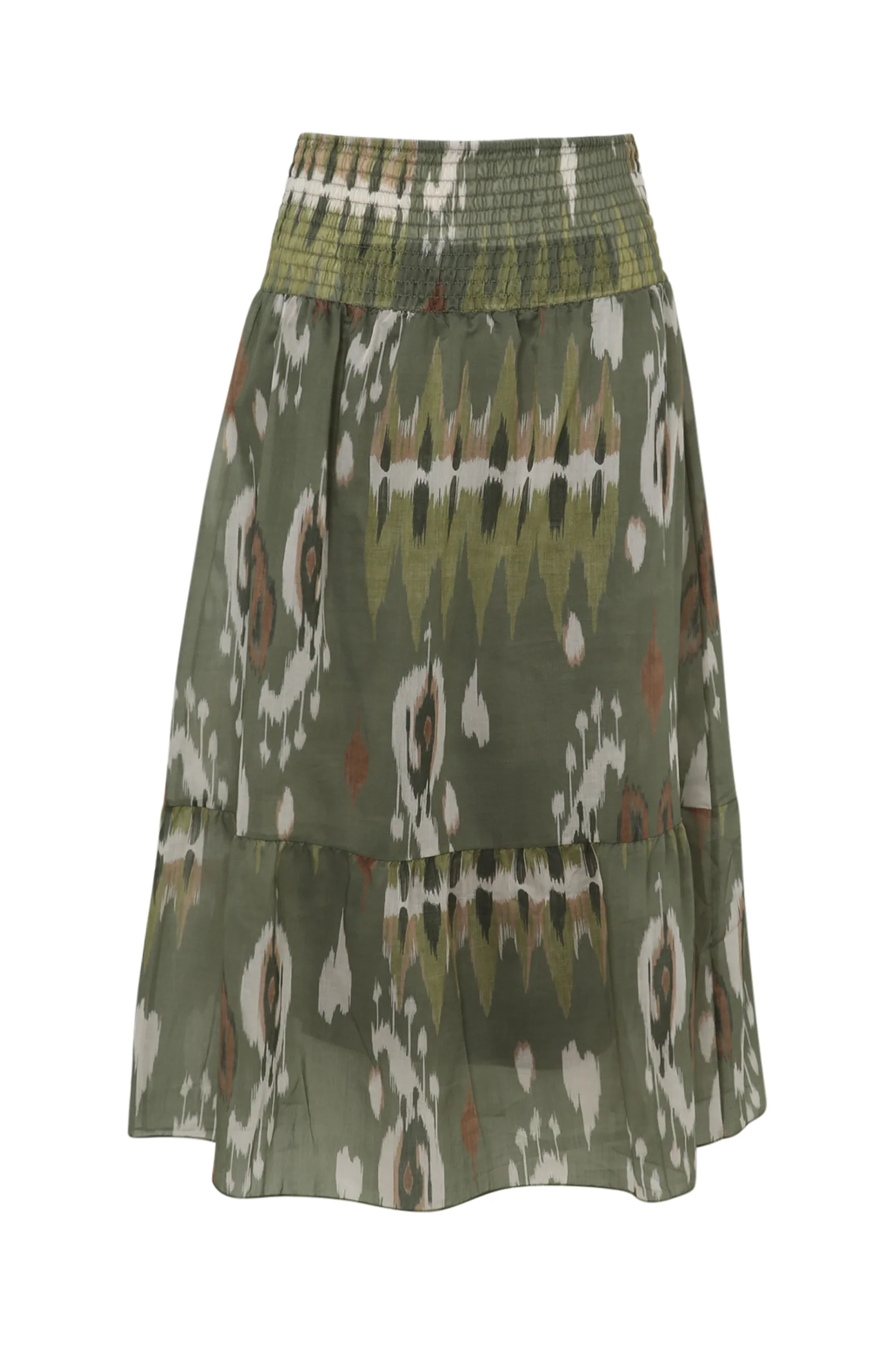 Jupe mi-longue en viscose imprimé etnique - Image 10