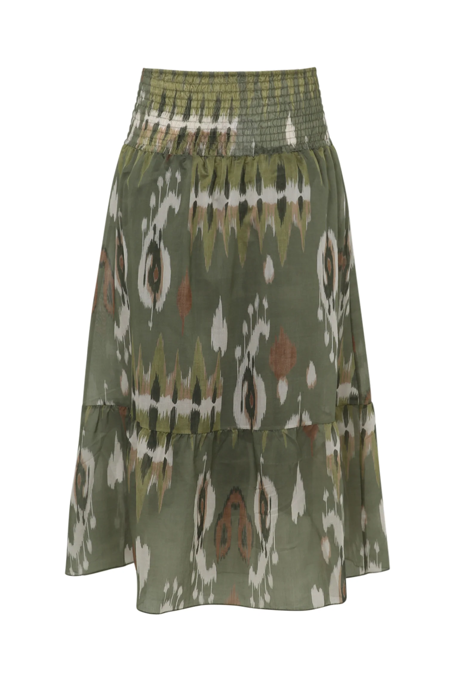 Jupe mi-longue en viscose imprimé etnique - Image 11