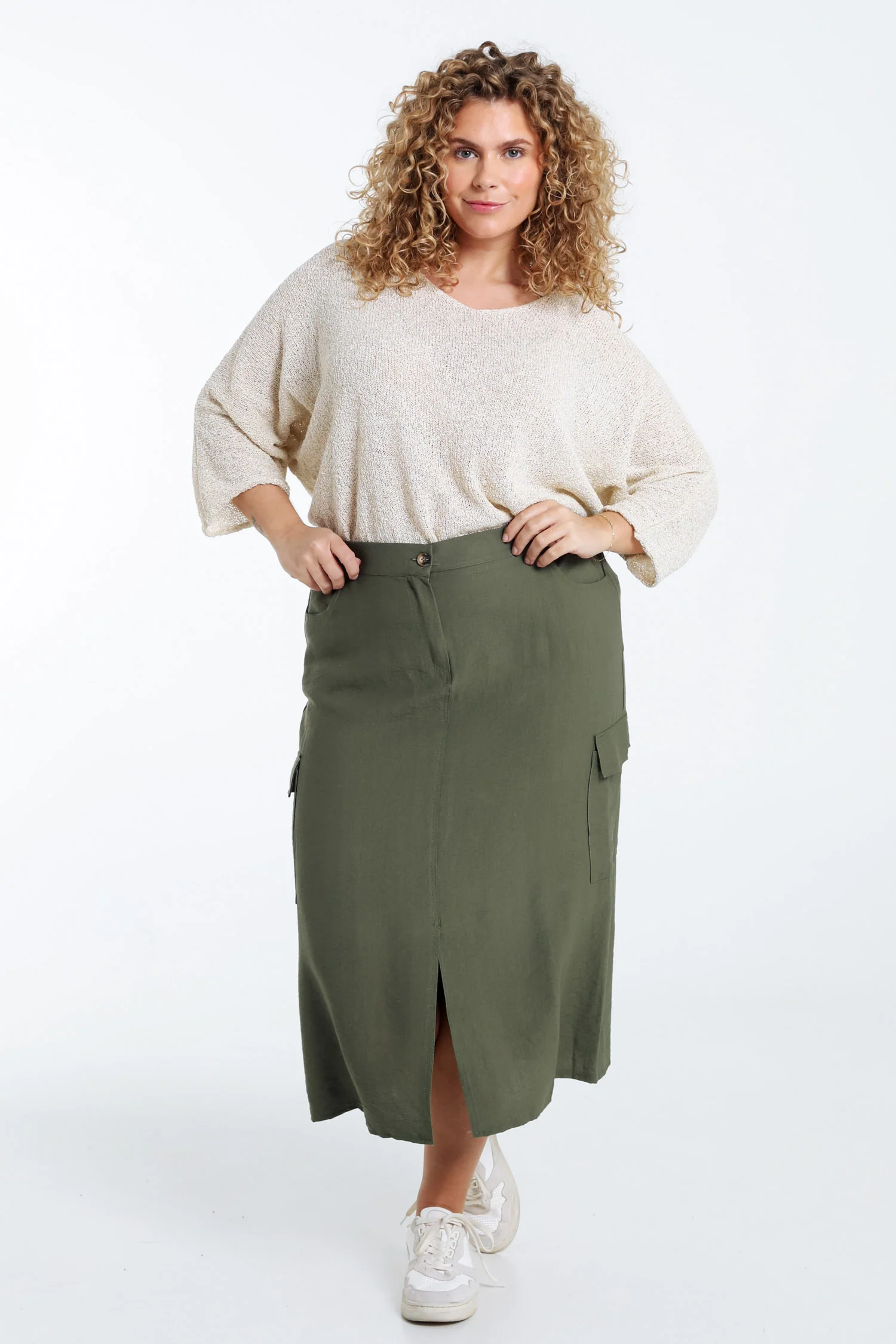 Jupe uni avec poches - Image 7