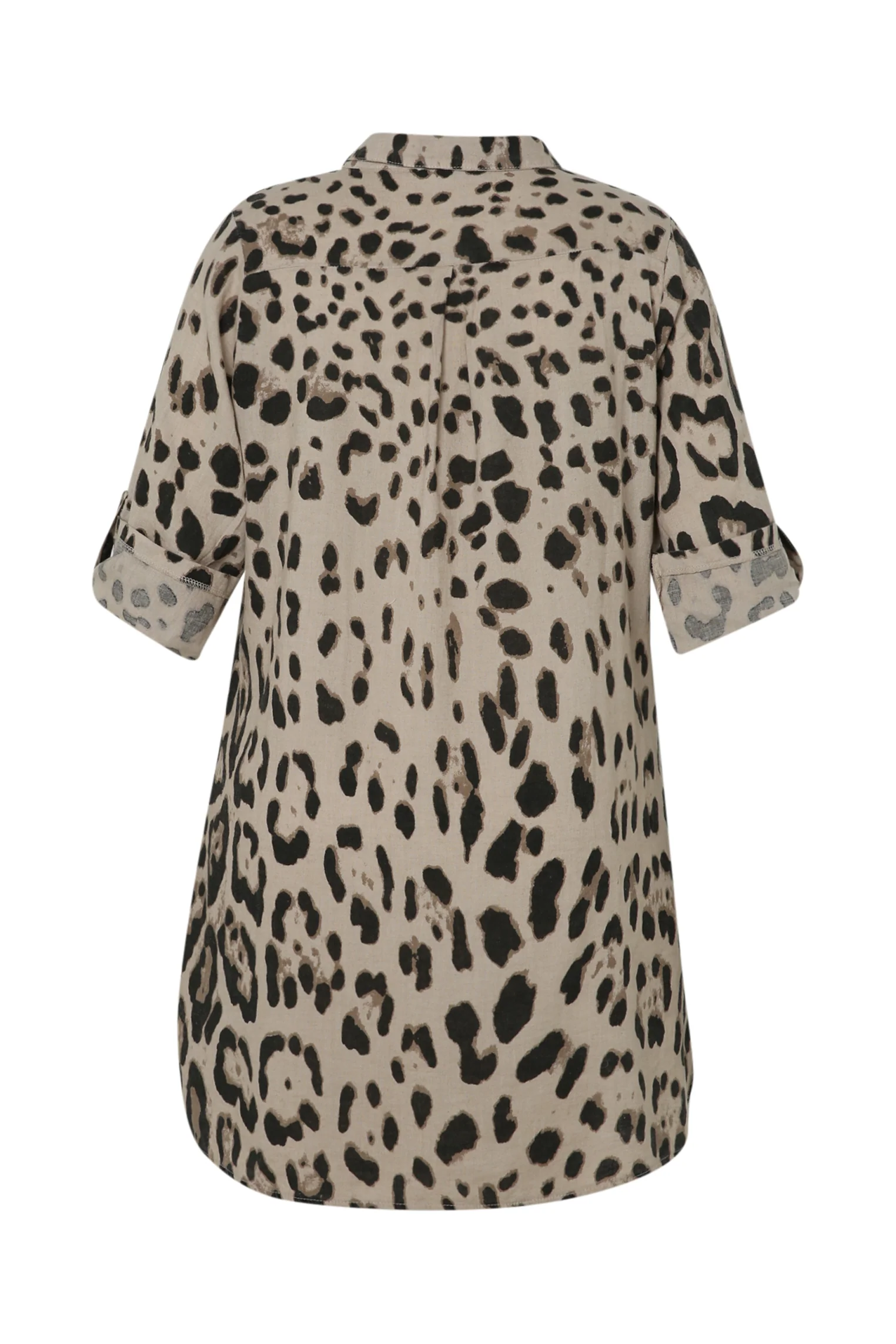 Longue chemise en lin imprimé peau de bêtes - Image 11