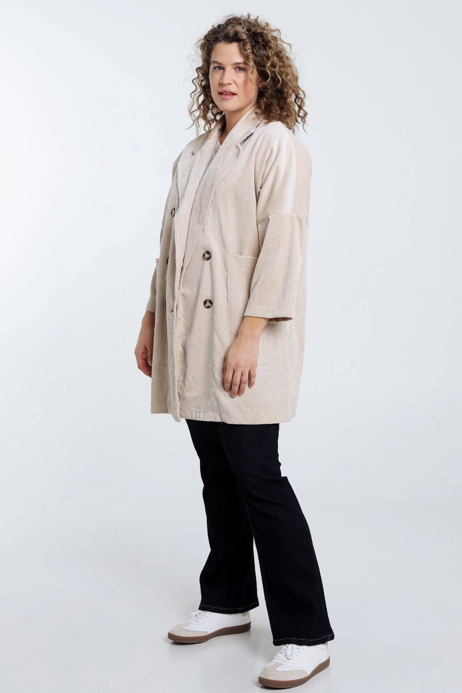 Longue veste en velours unie - Image 8