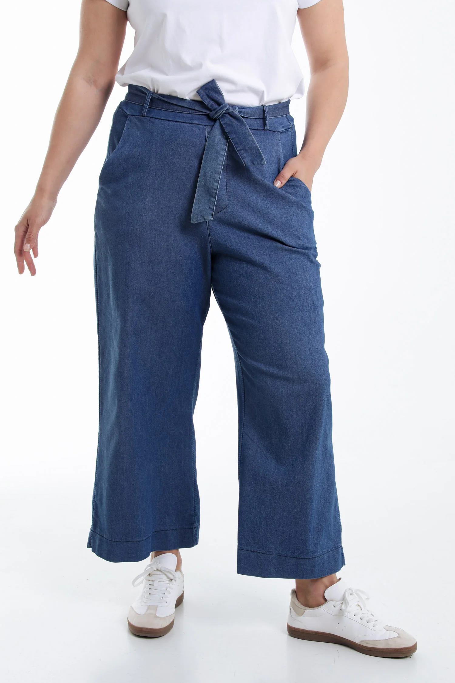Pantacourt large en jean