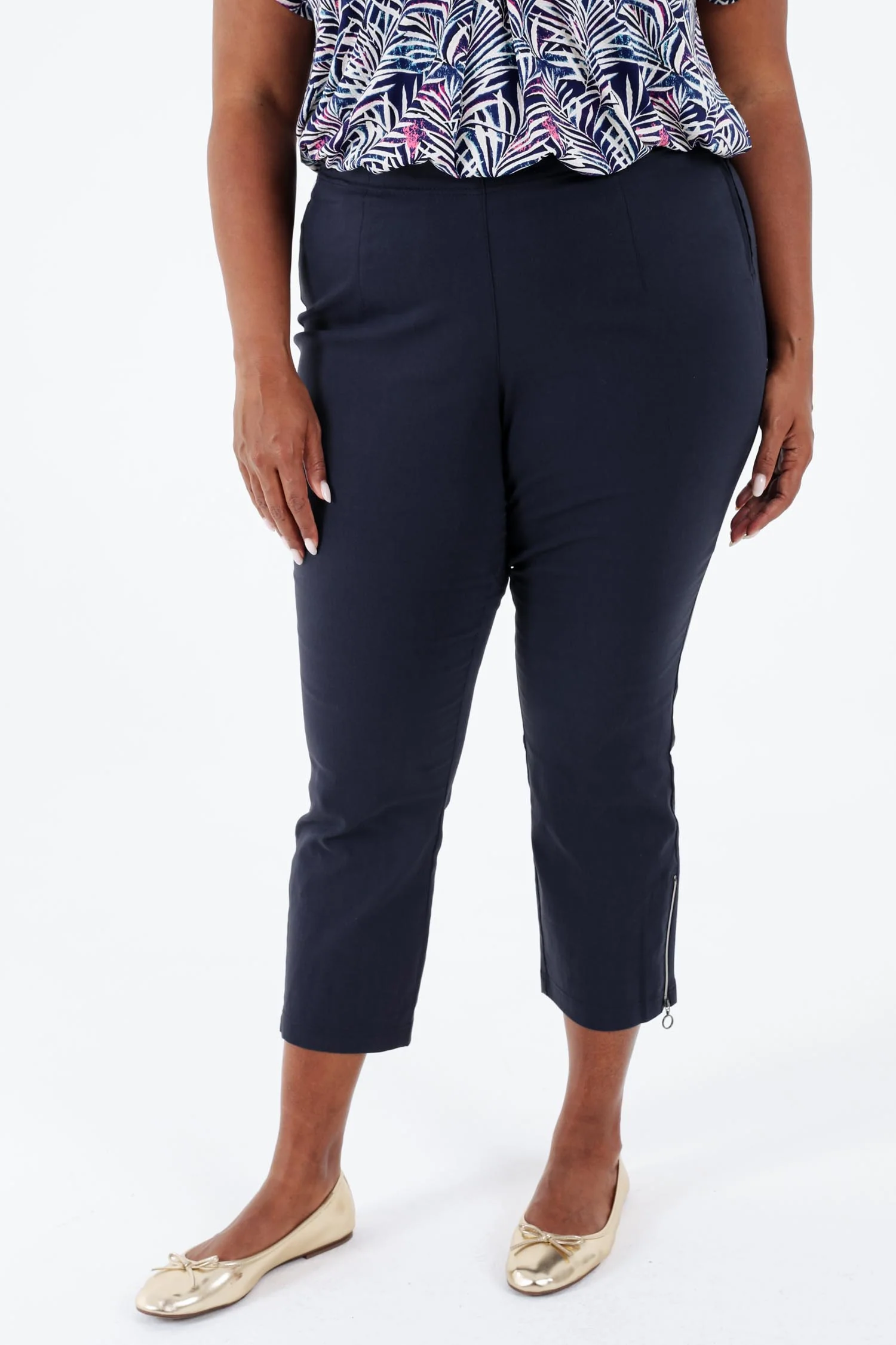Pantalon bengaline 3/4 uni - Image 12