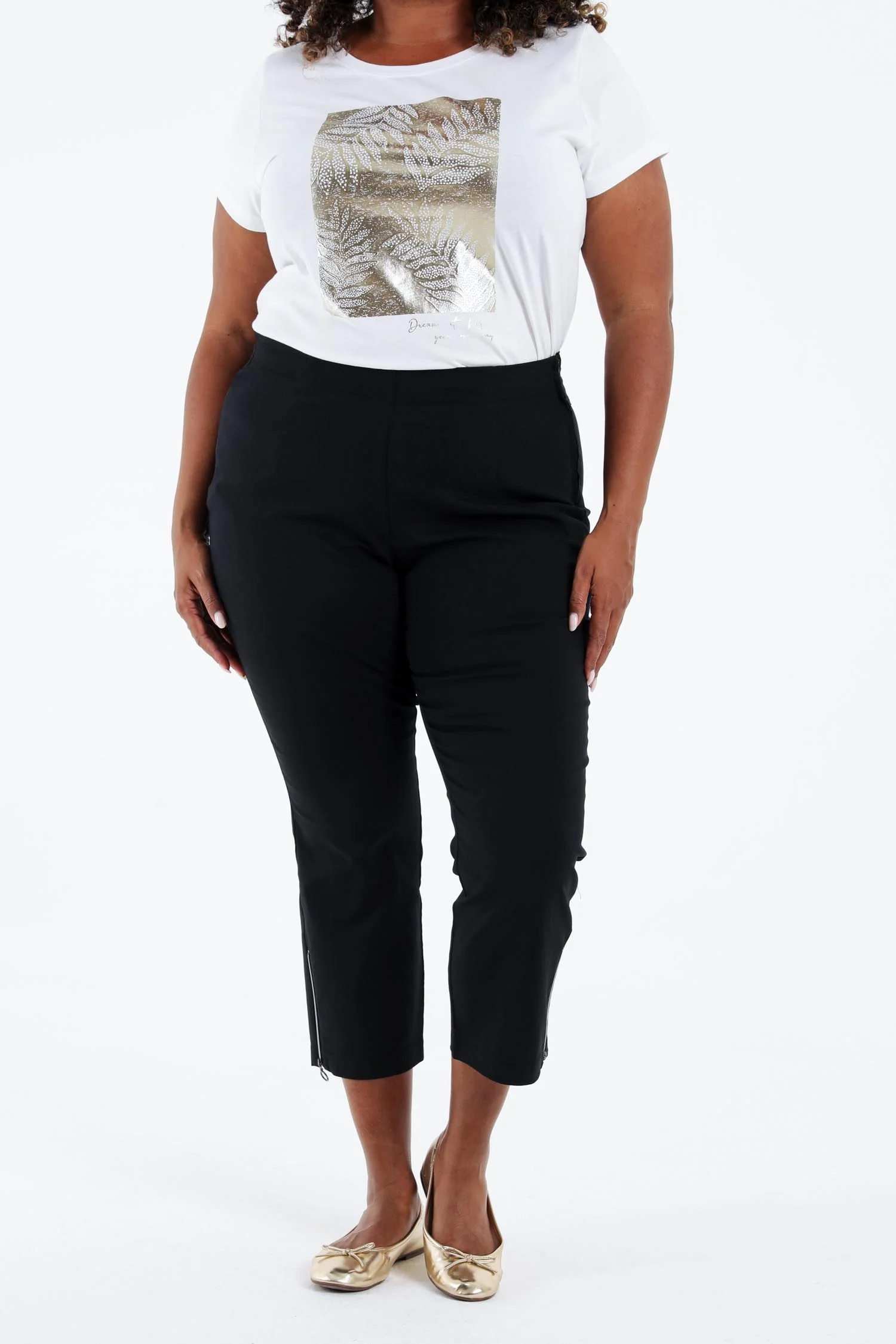 Pantalon bengaline 3/4 uni - Image 23