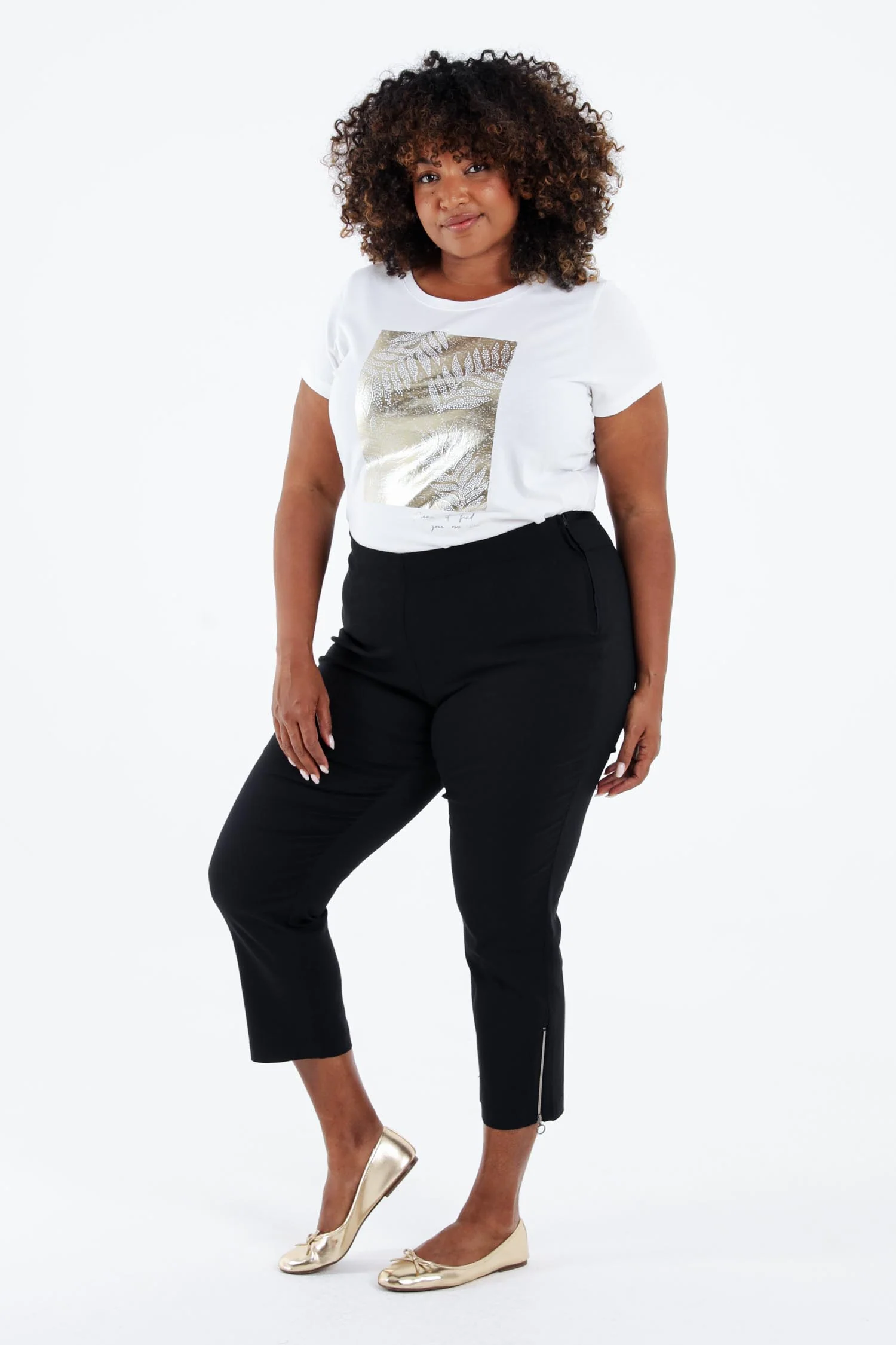 Pantalon bengaline 3/4 uni - Image 29