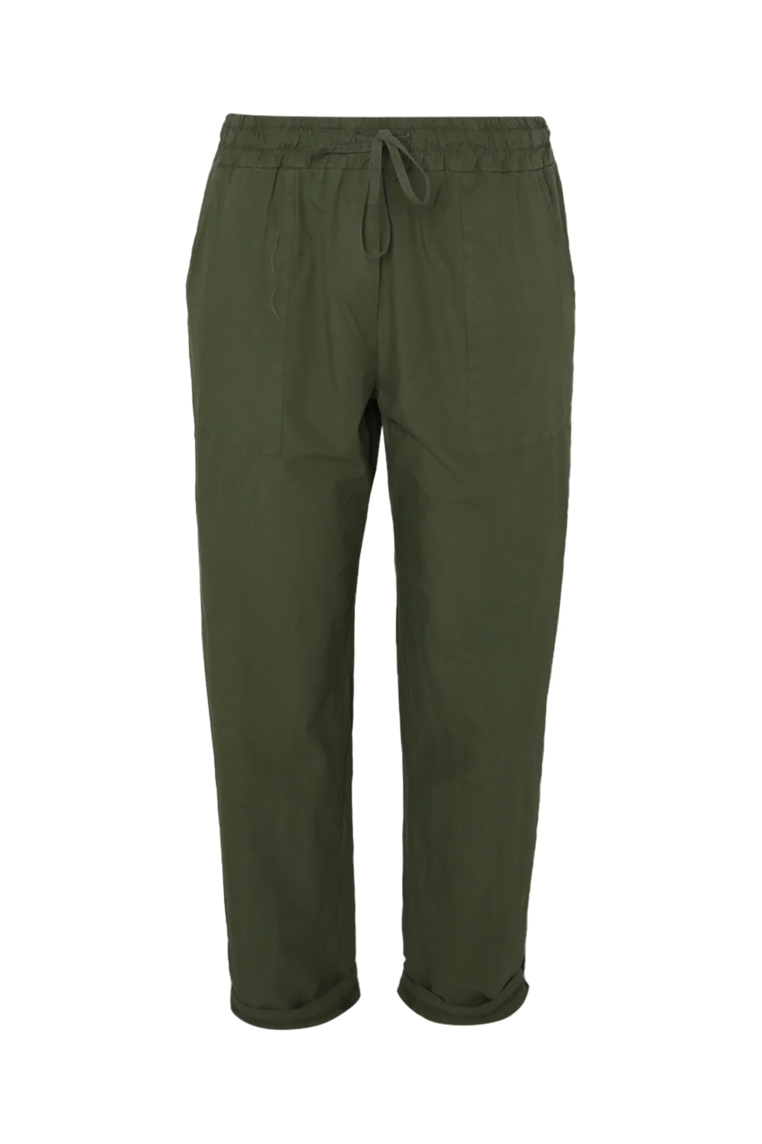 Pantalon boyfit en coton uni avec poches - Image 10