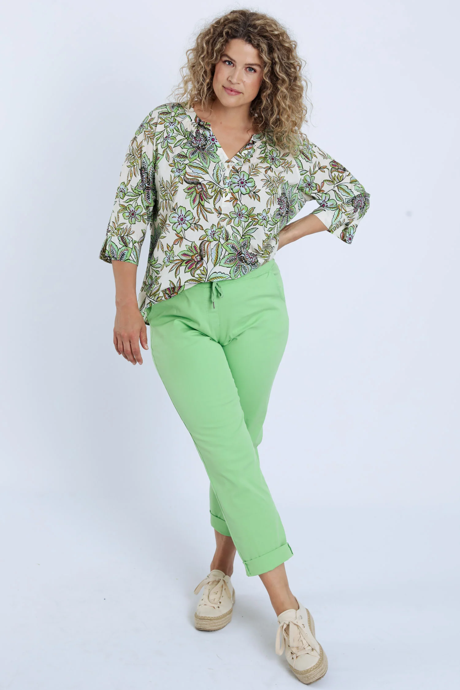 Pantalon chino en coton uni - Image 42
