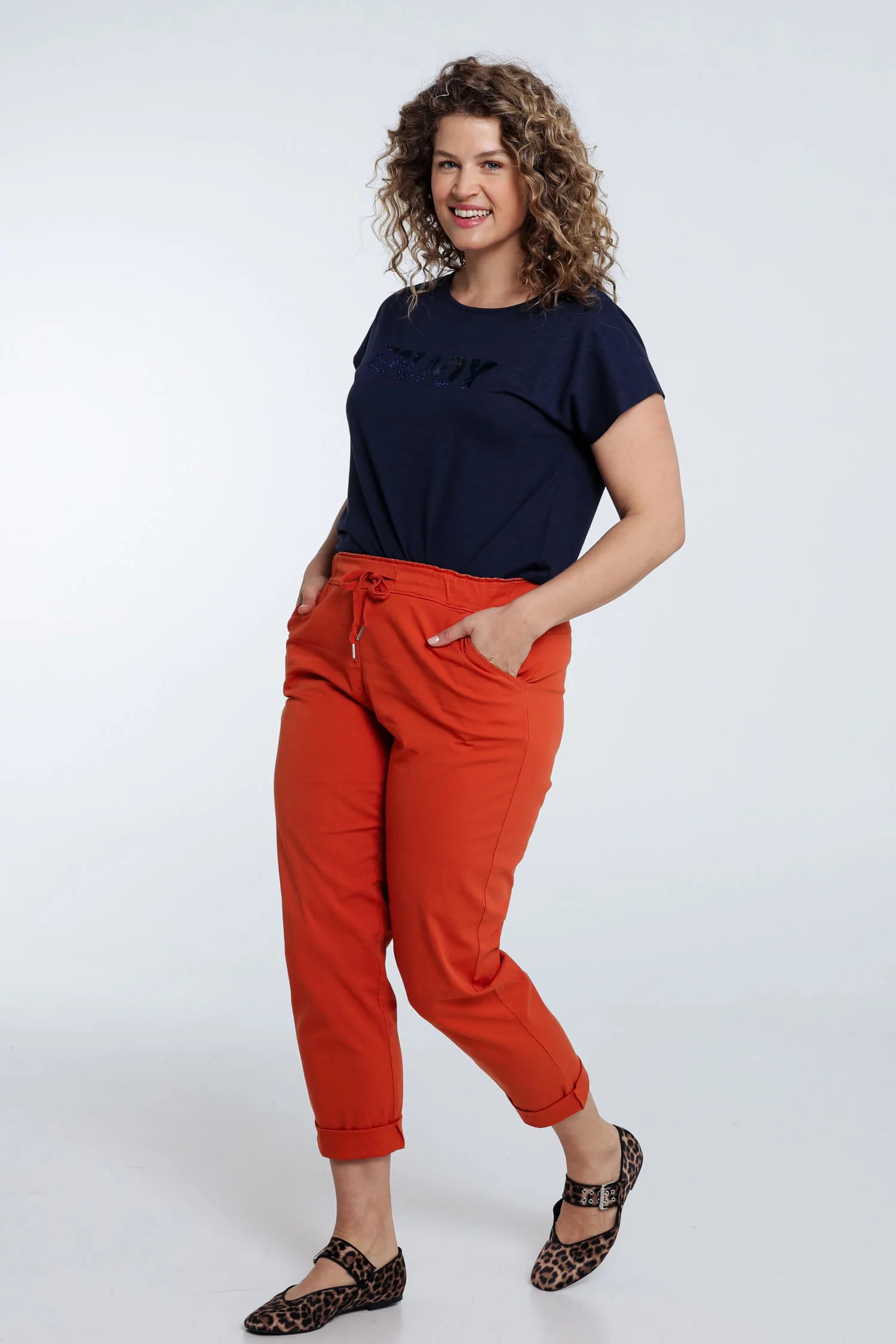 Pantalon chino en coton uni - Image 73