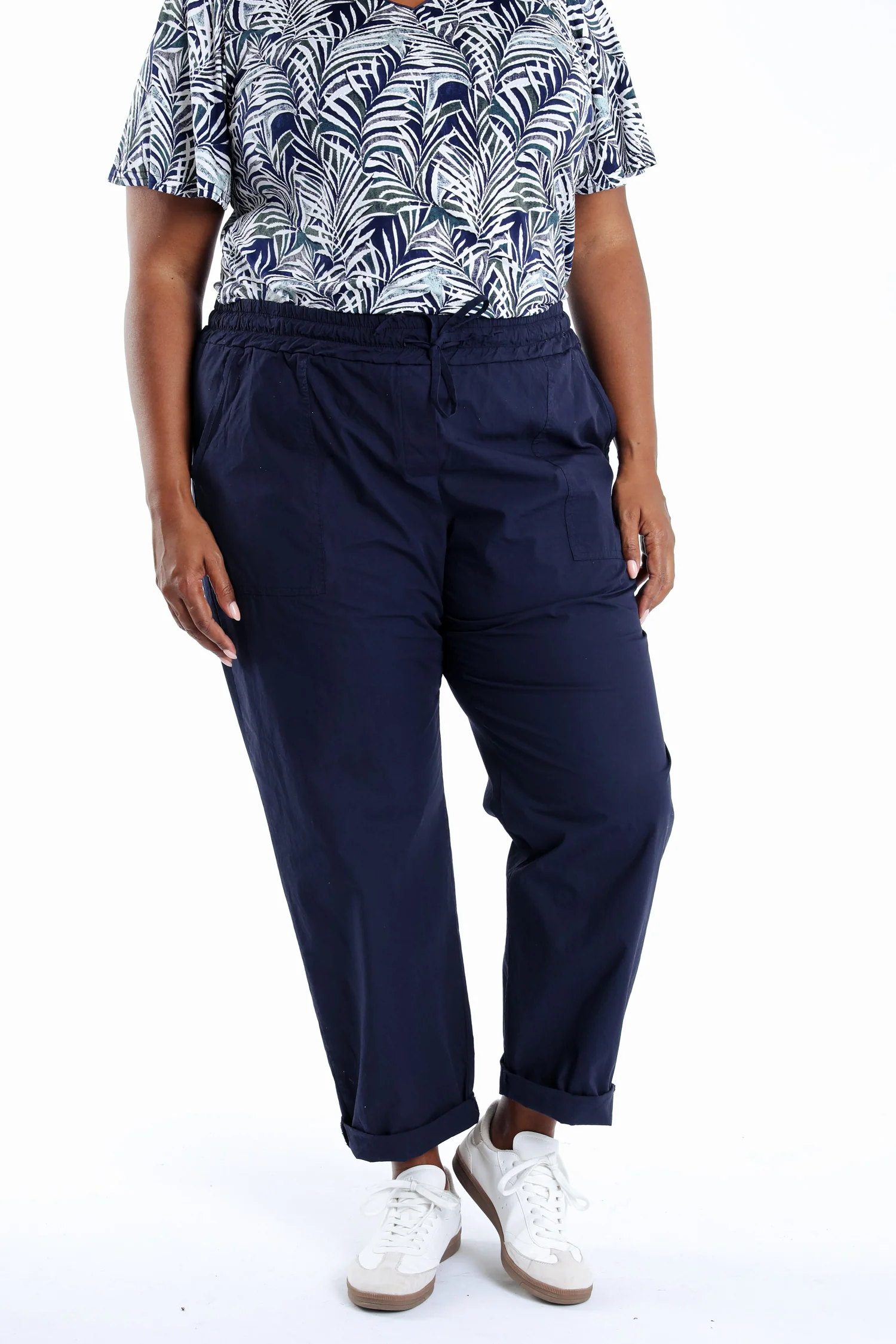 Pantalon en coton uni