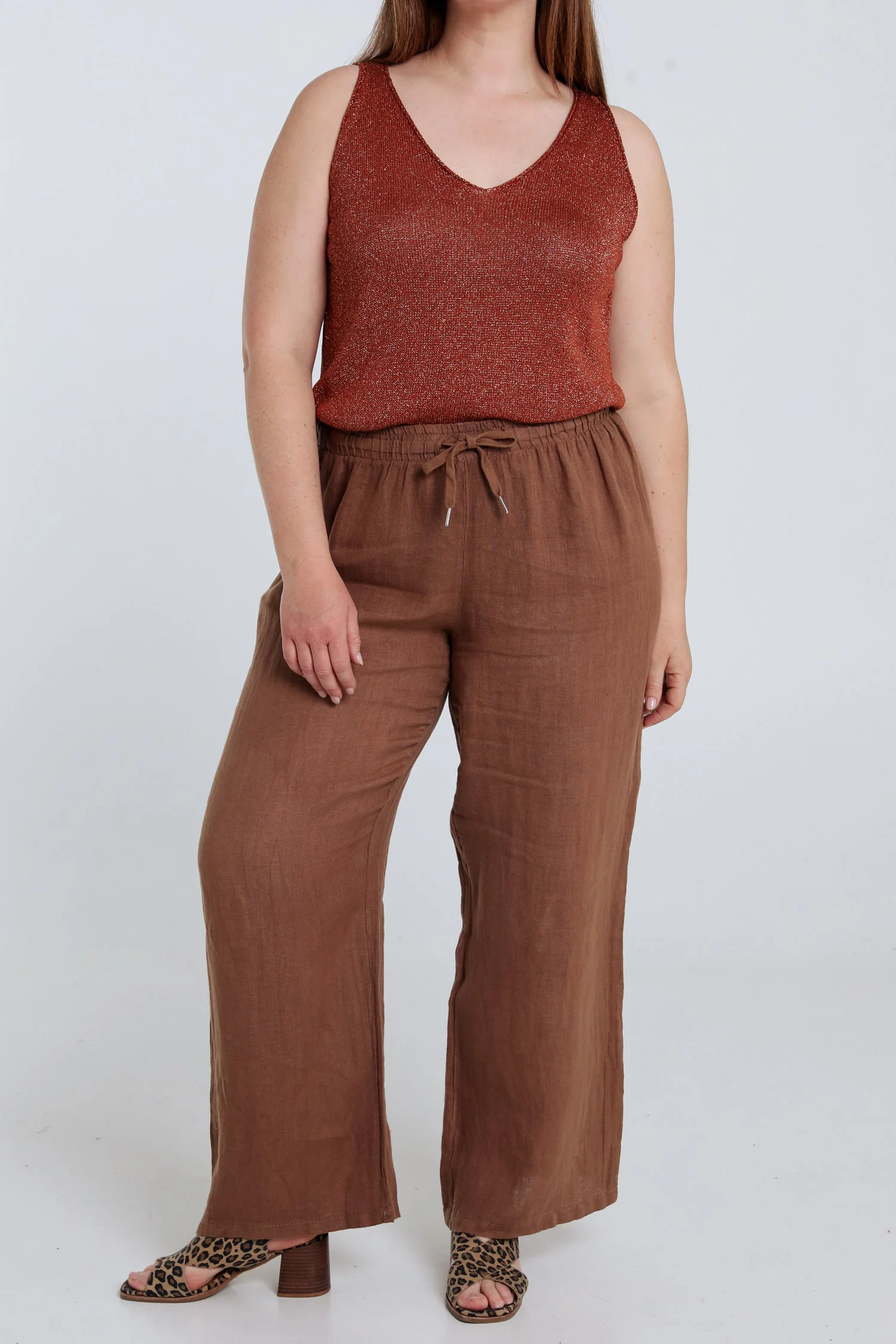 Pantalon en lin uni - Image 12