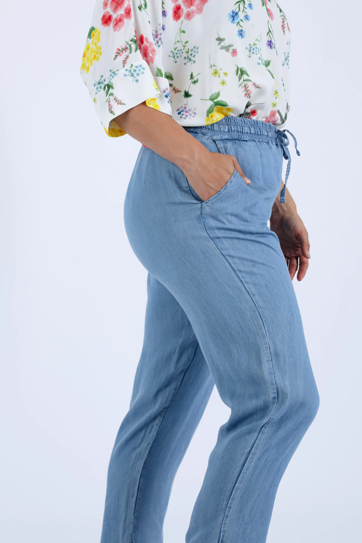 Pantalon en tencel uni - Image 5