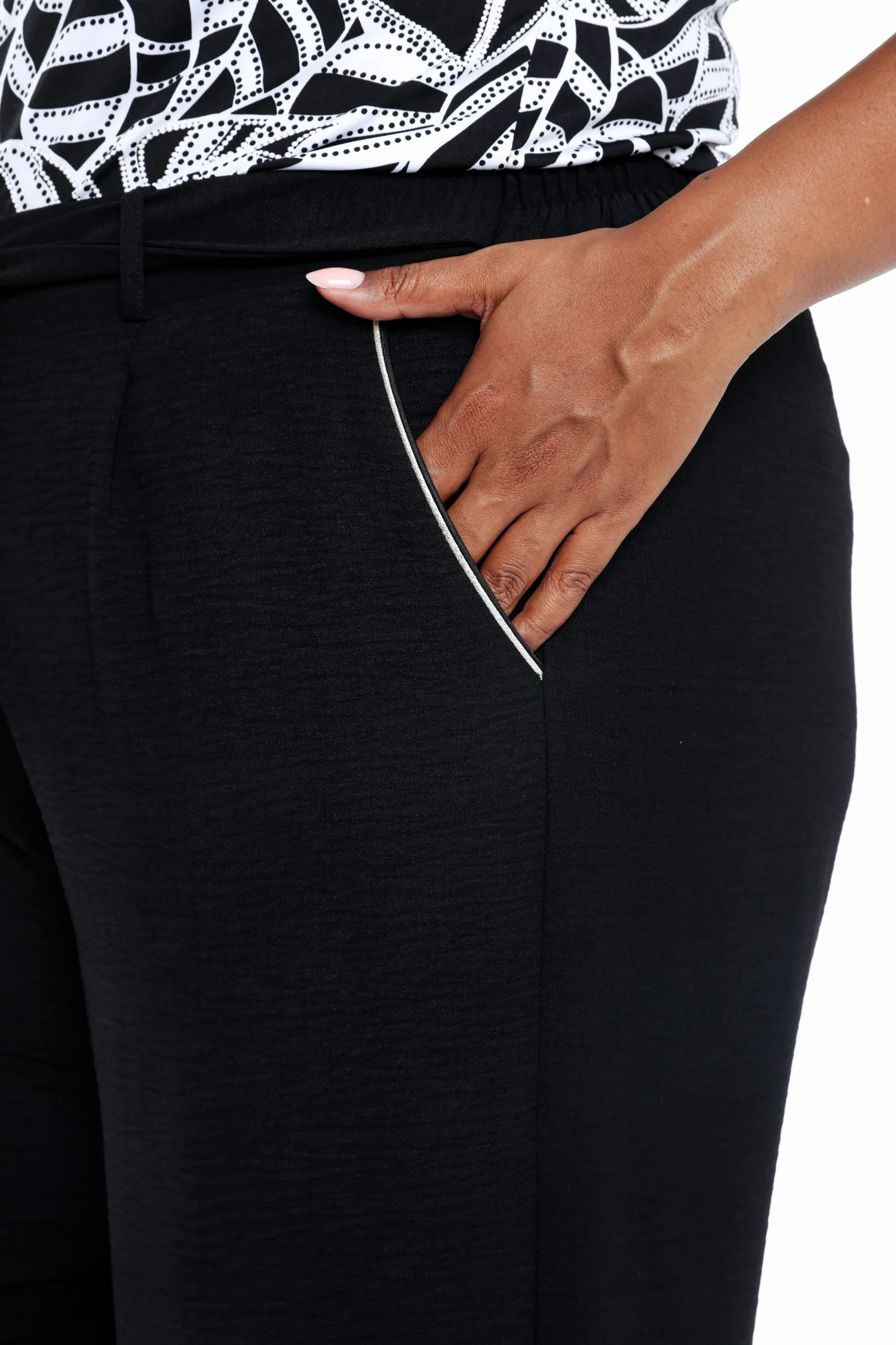 Pantalon jambes larges uni - Image 4