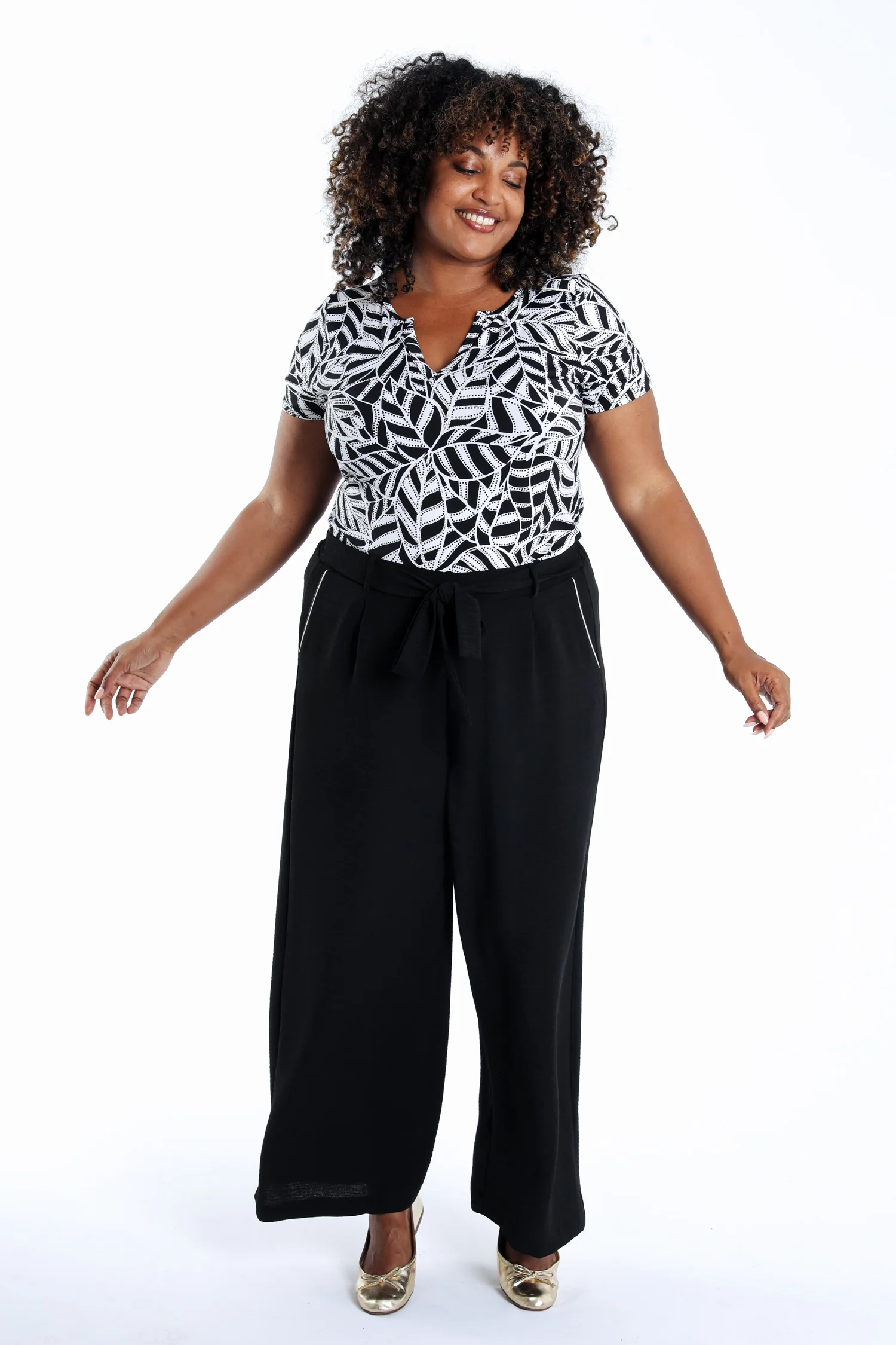 Pantalon jambes larges uni - Image 9
