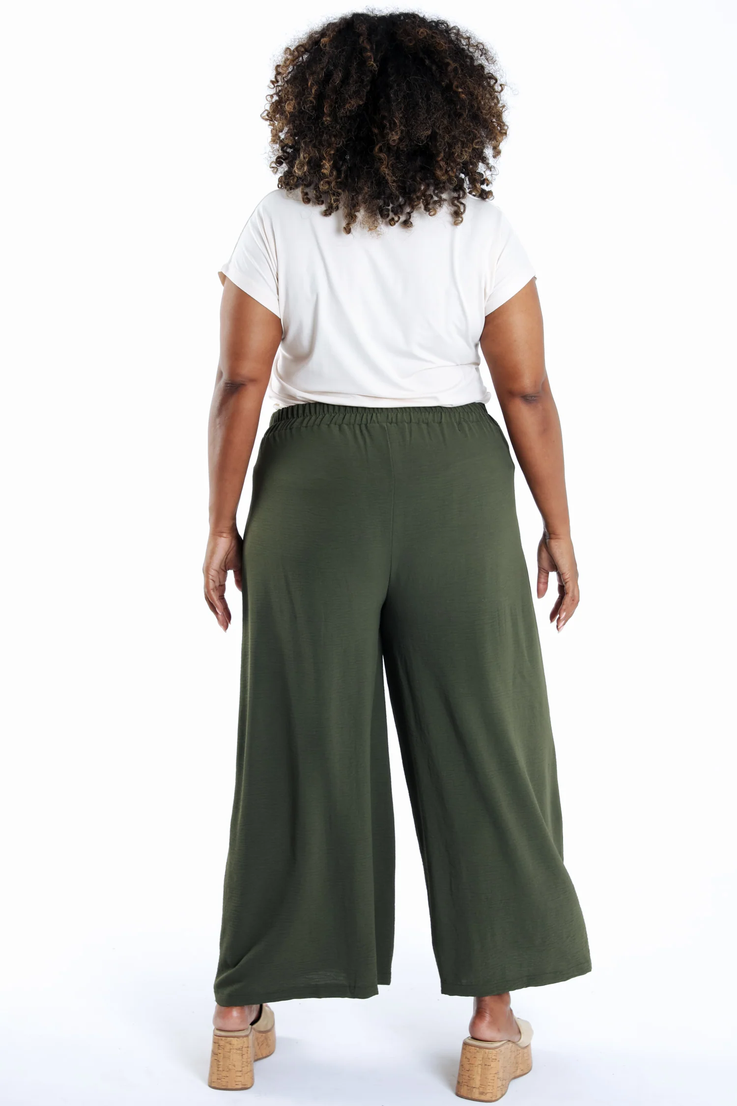 Pantalon large 7/8 uni - Image 10