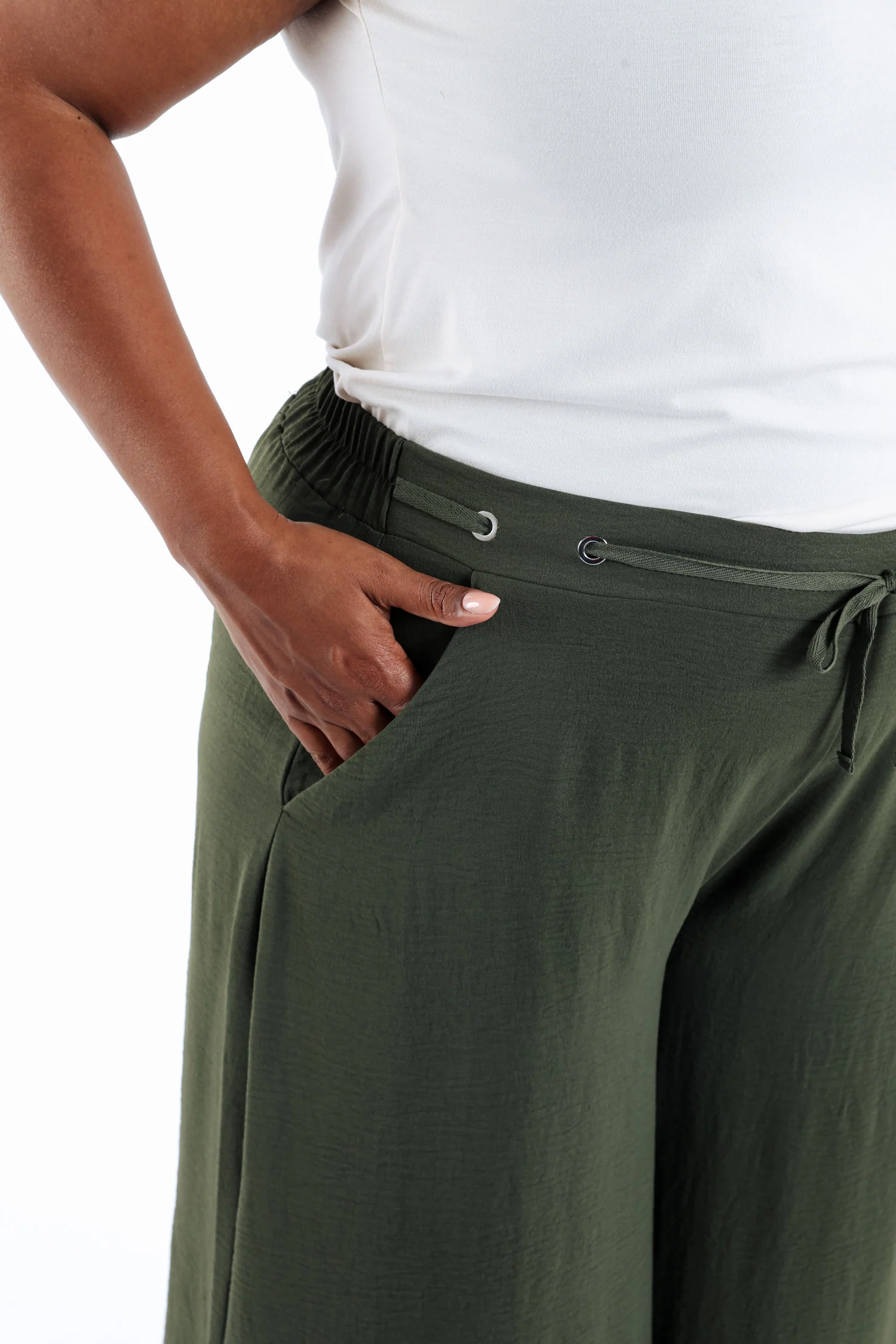 Pantalon large 7/8 uni - Image 12