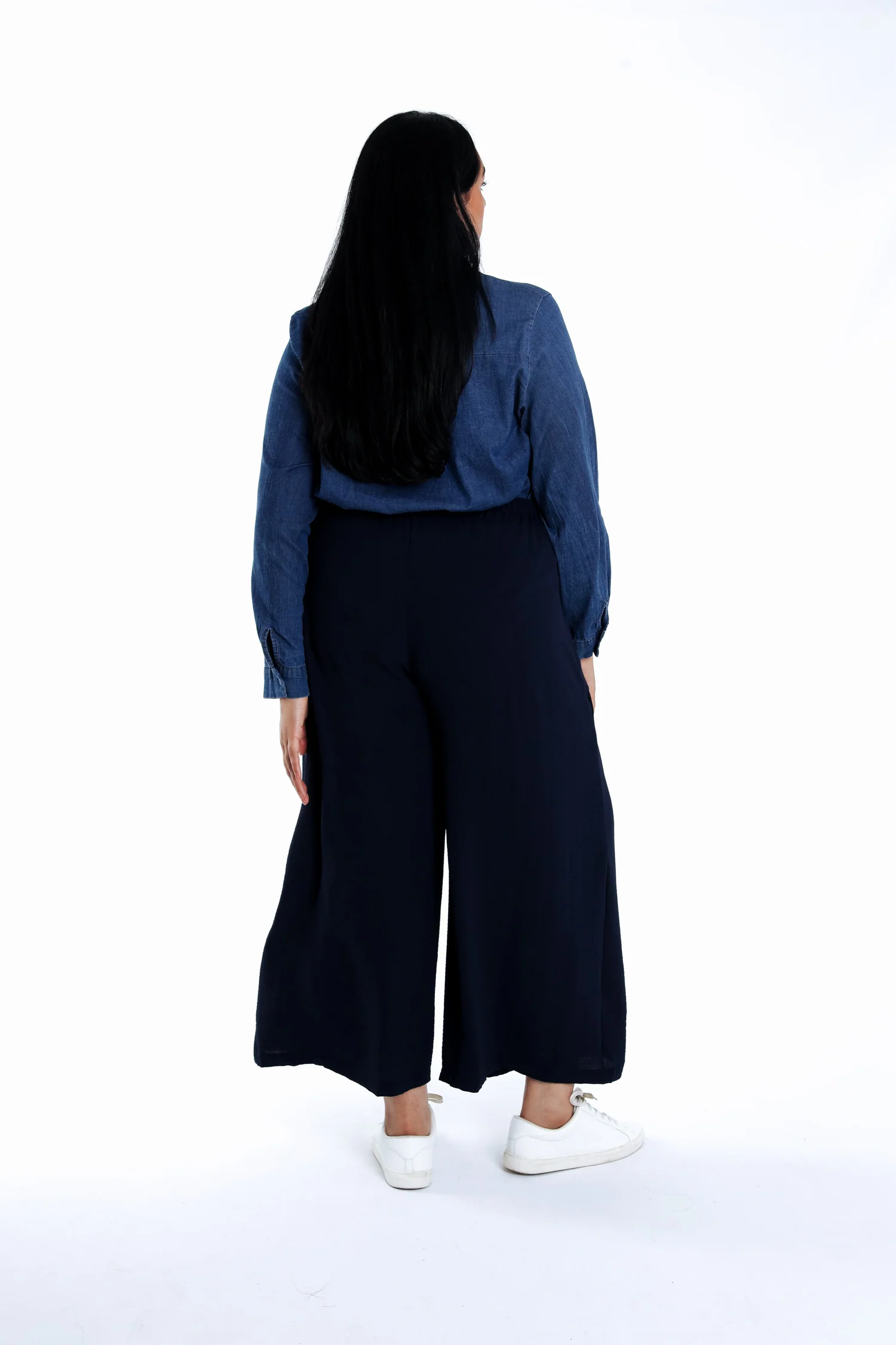 Pantalon large 7/8 uni - Image 2