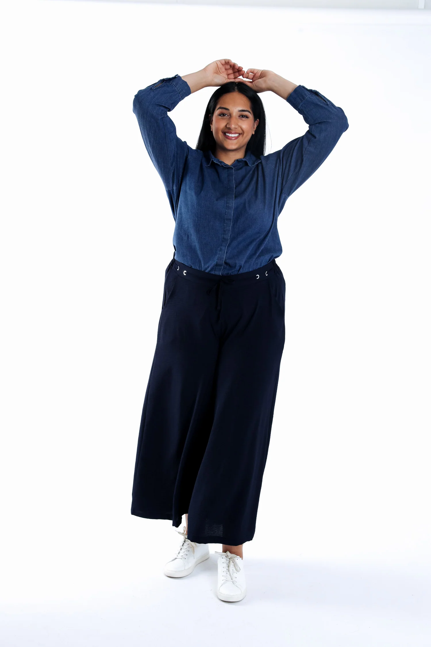 Pantalon large 7/8 uni - Image 5