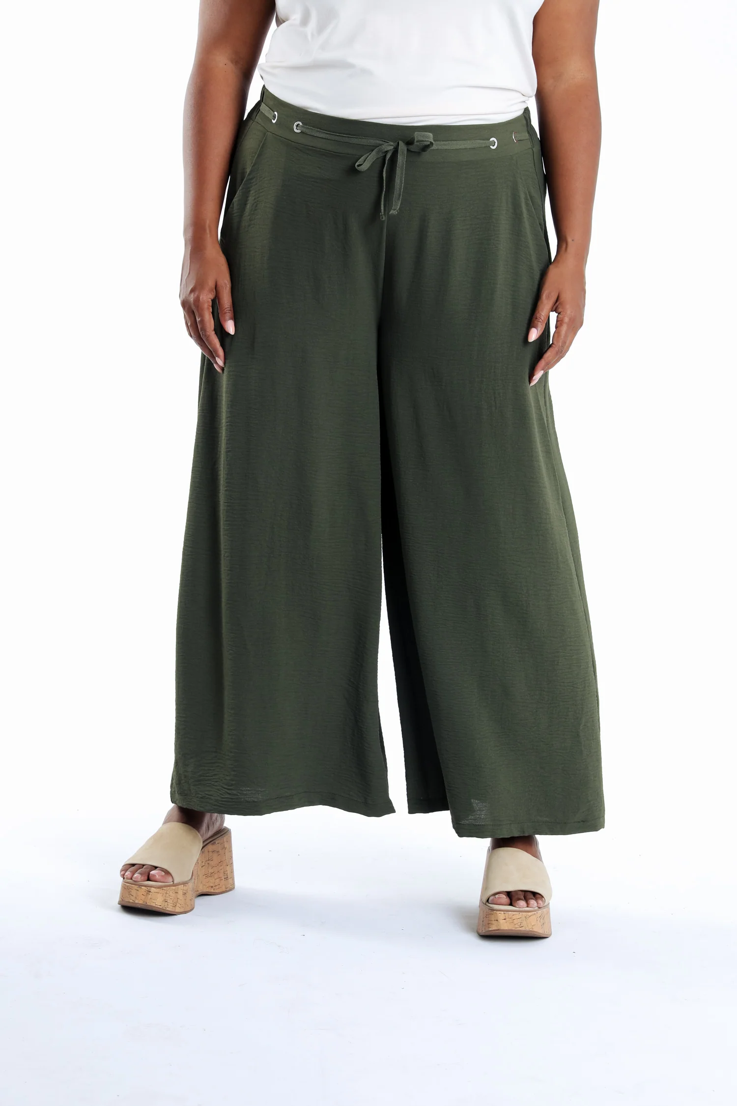 Pantalon large 7/8 uni - Image 9
