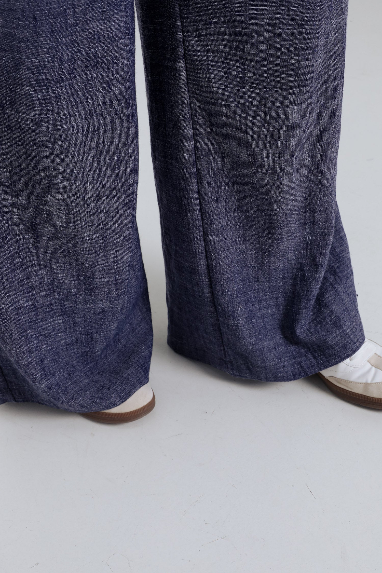 Pantalon large en lin uni - Image 6