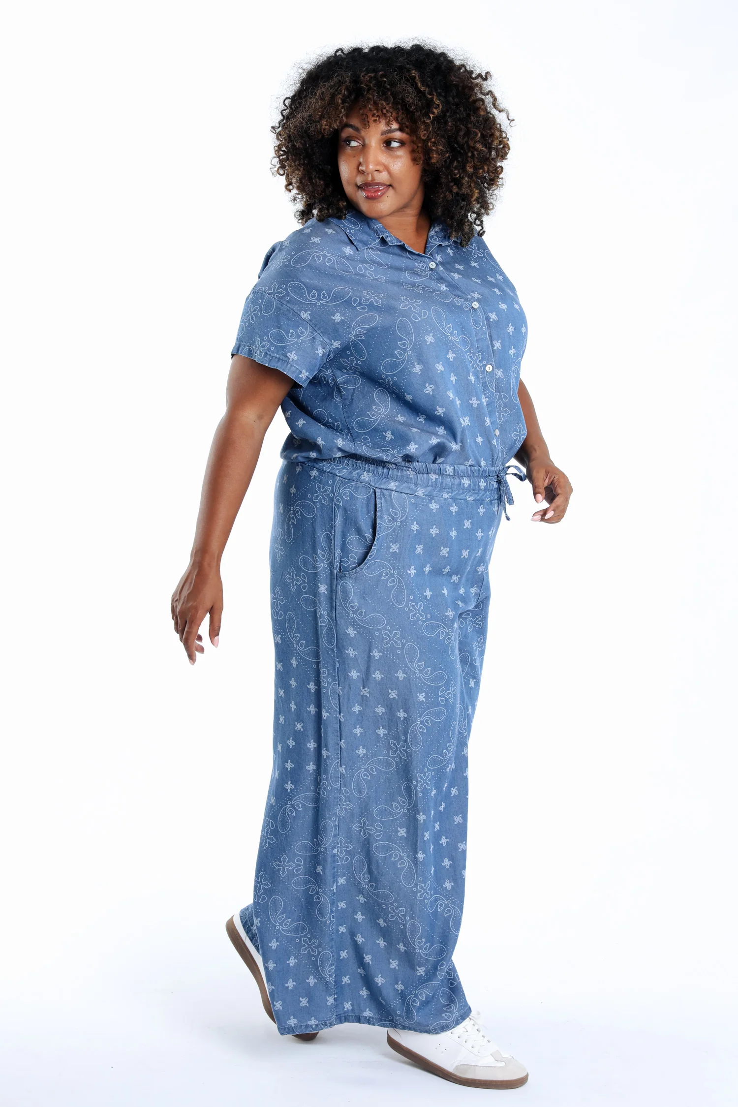Pantalon large en lyocel imprimé bandana - Image 9