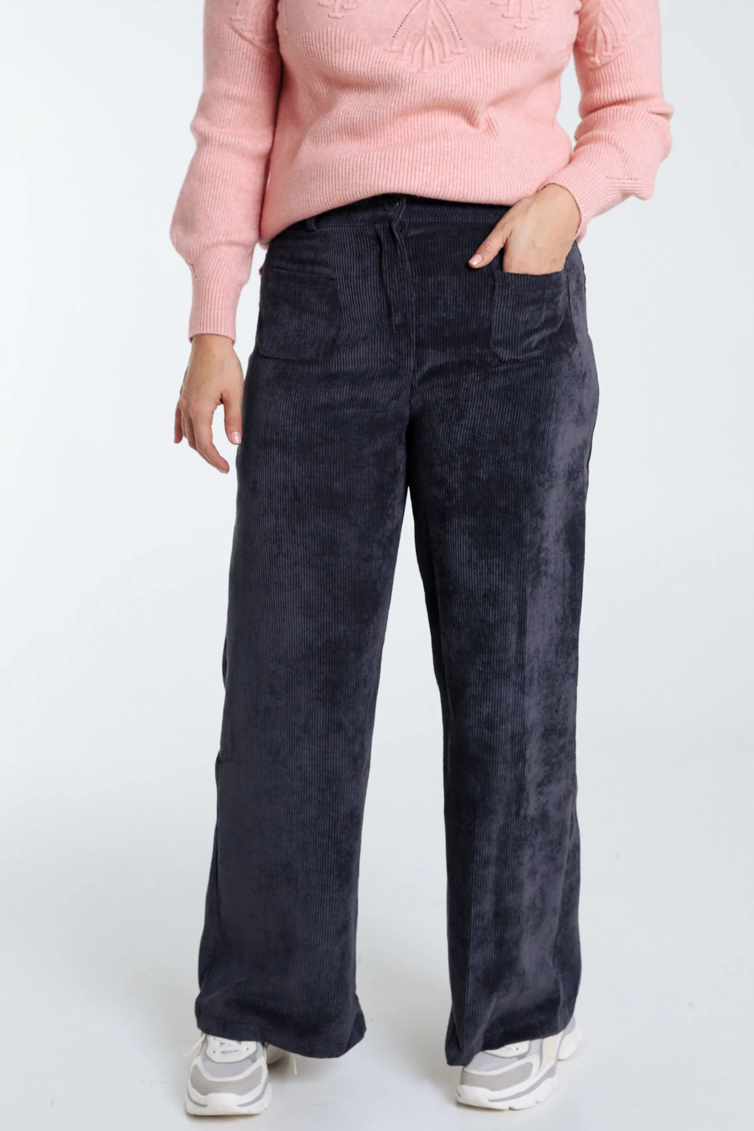 Pantalon large en velours