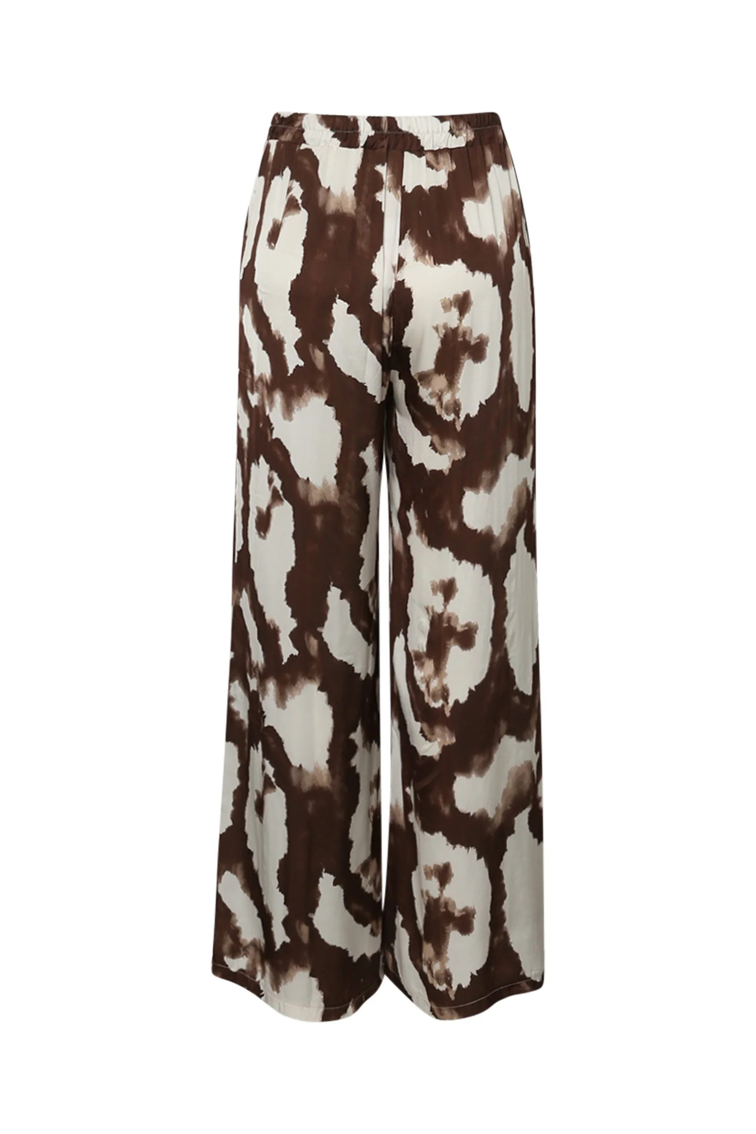 Pantalon large en viscose effet satin imprimé animal - Image 11