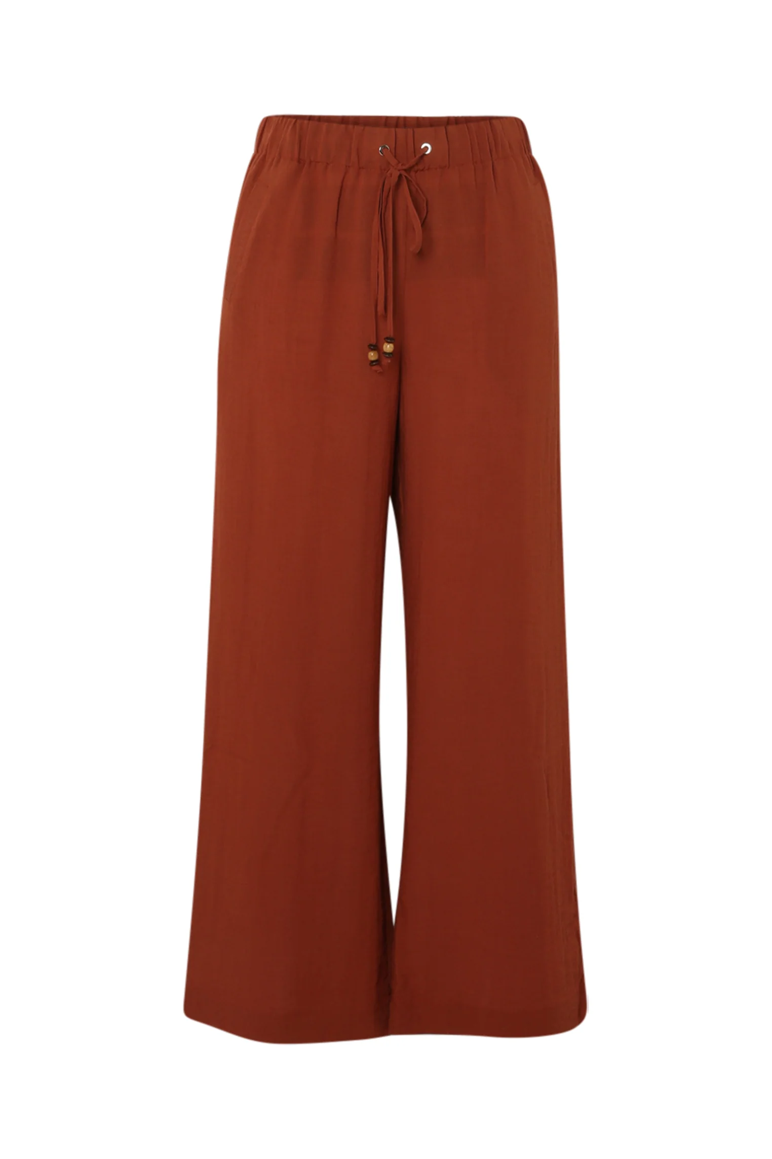 Pantalon large en viscose uni