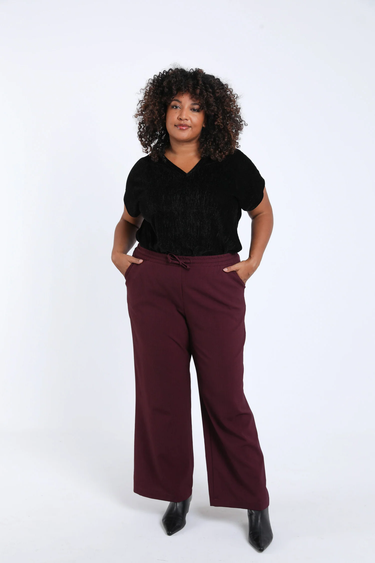 Pantalon large uni