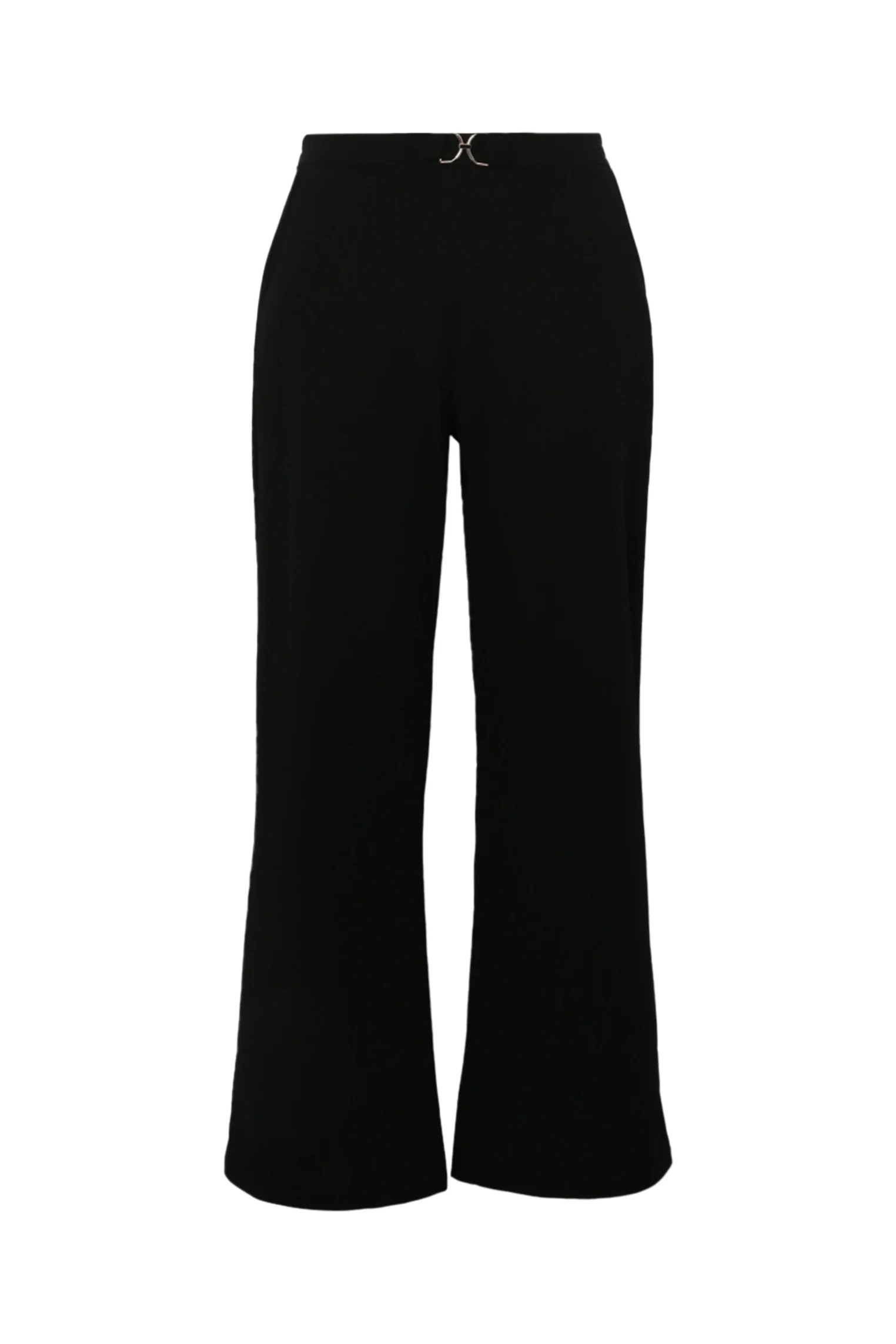 Pantalon large uni avec boucle dorée - Image 10
