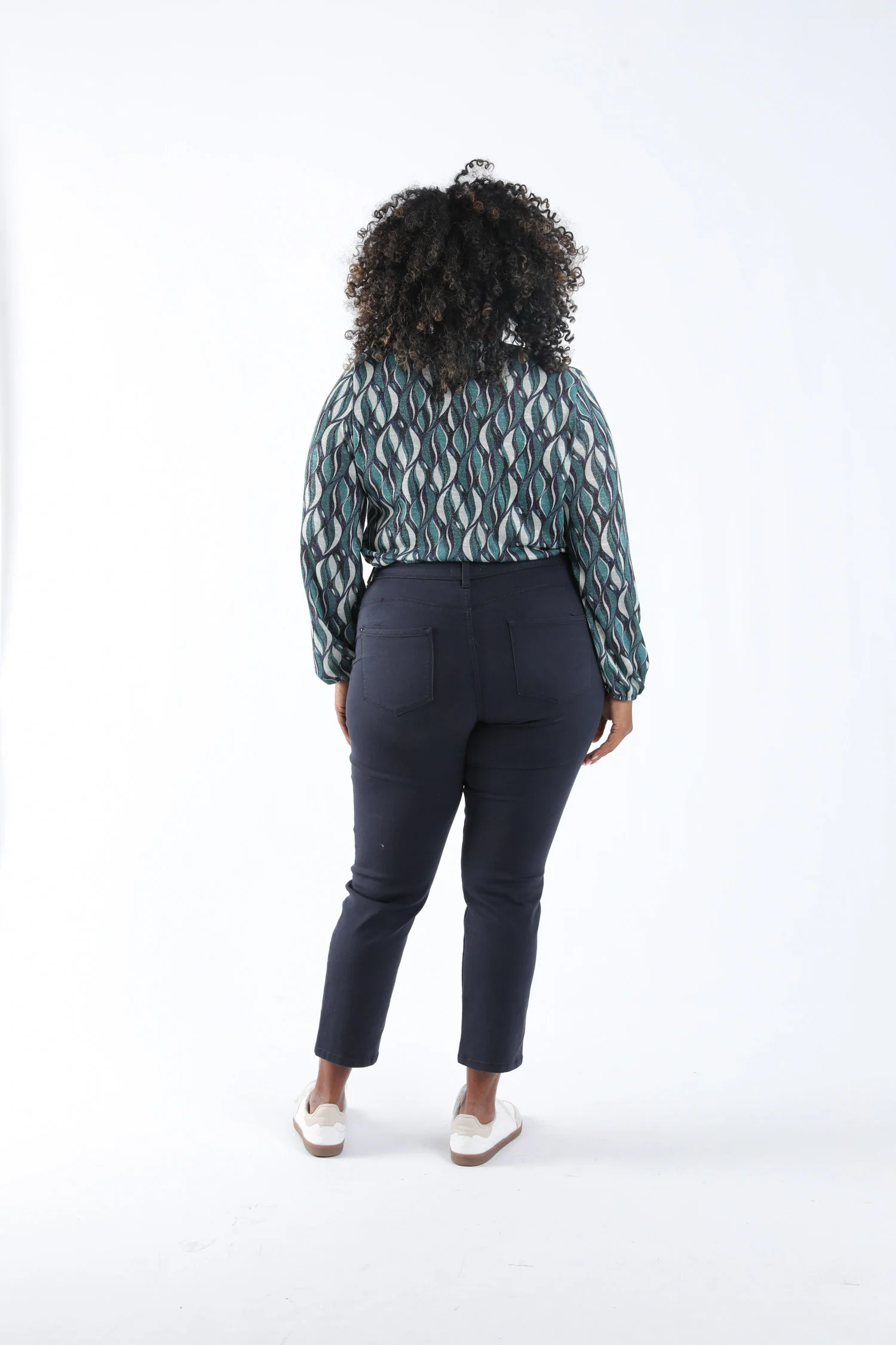 Pantalon slim 7/8 uni Louise - Image 2