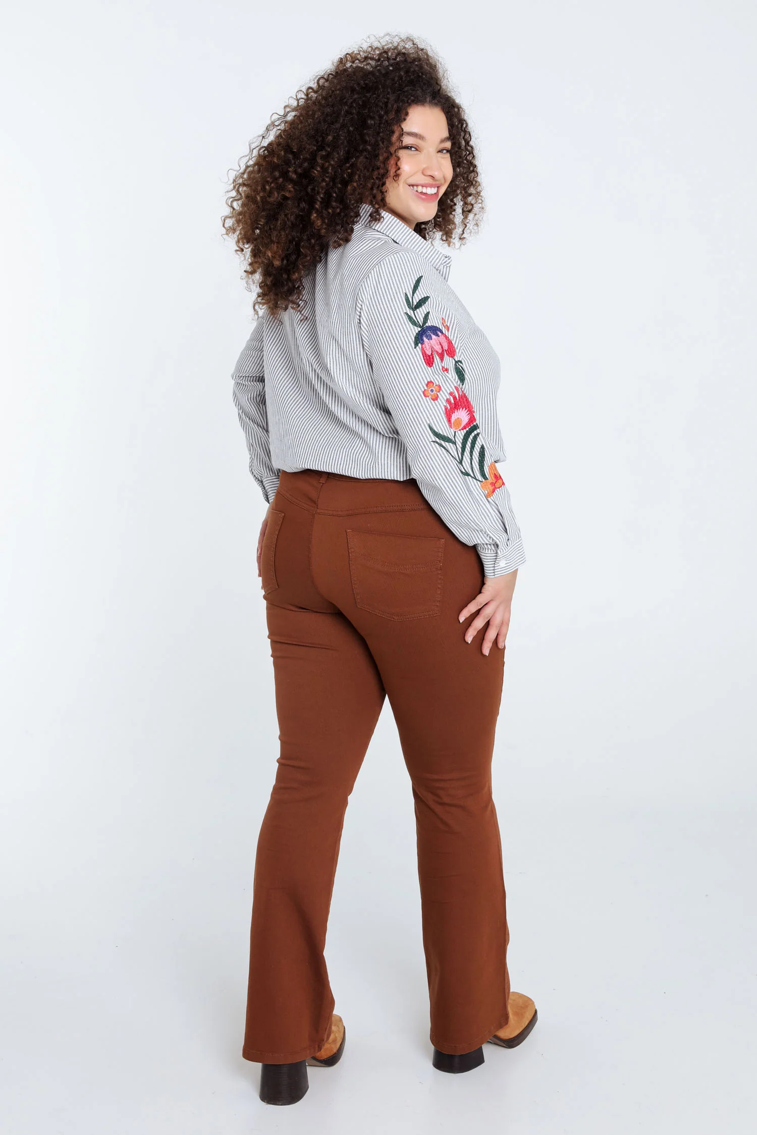 Pantalon uni en coton - Image 2