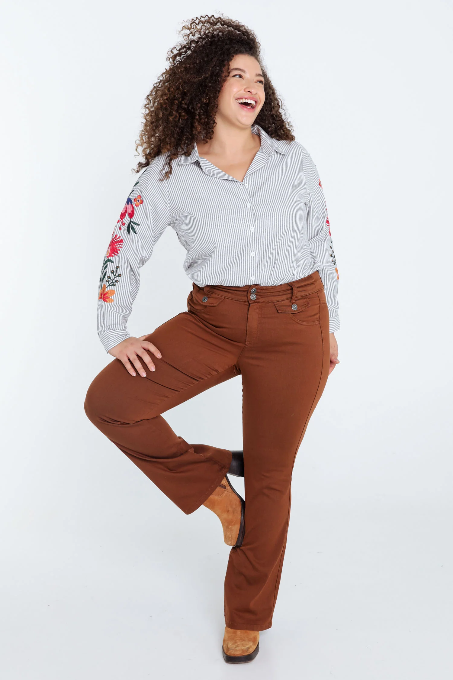 Pantalon uni en coton - Image 8