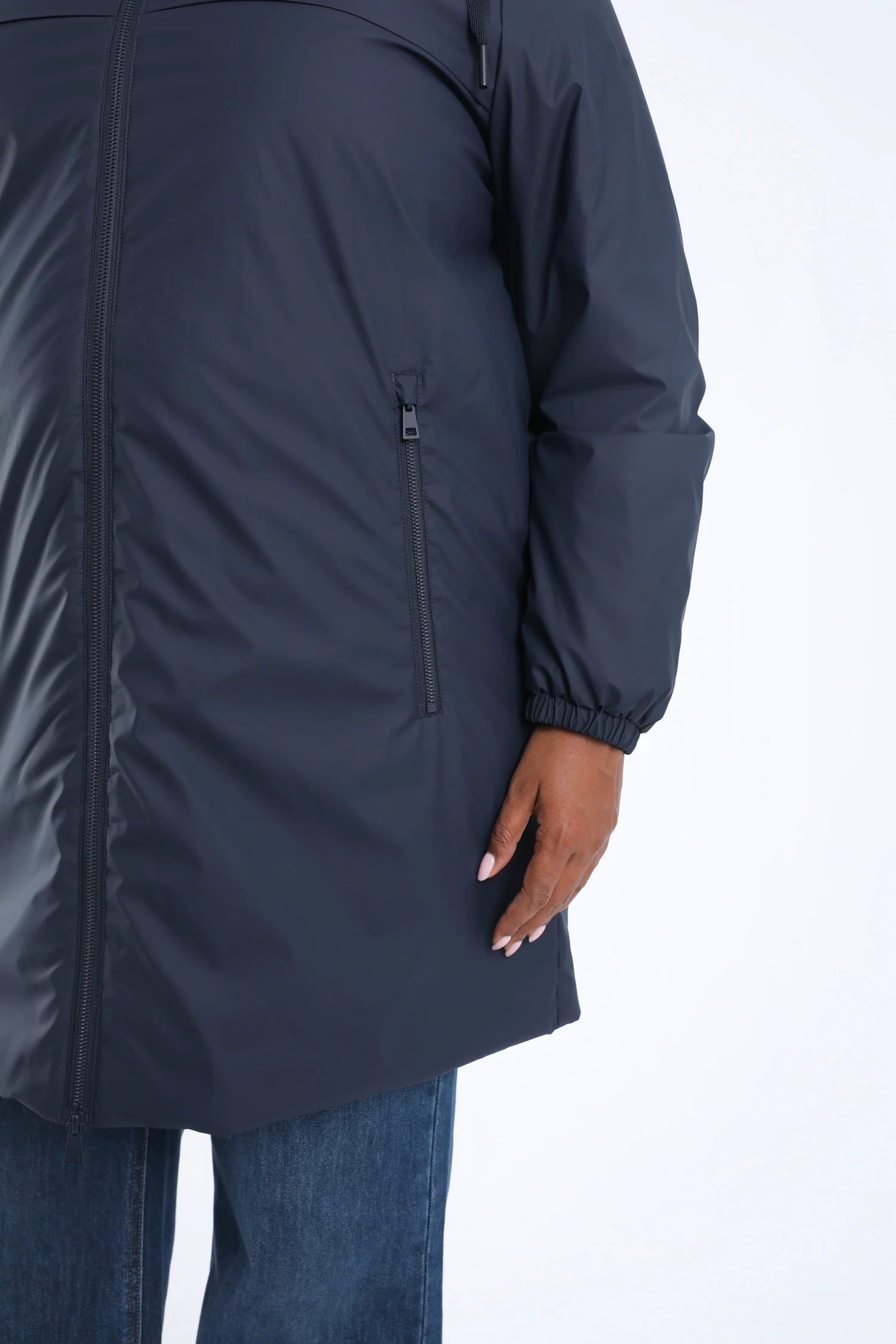 Parka mi-longue légère unie - Image 3