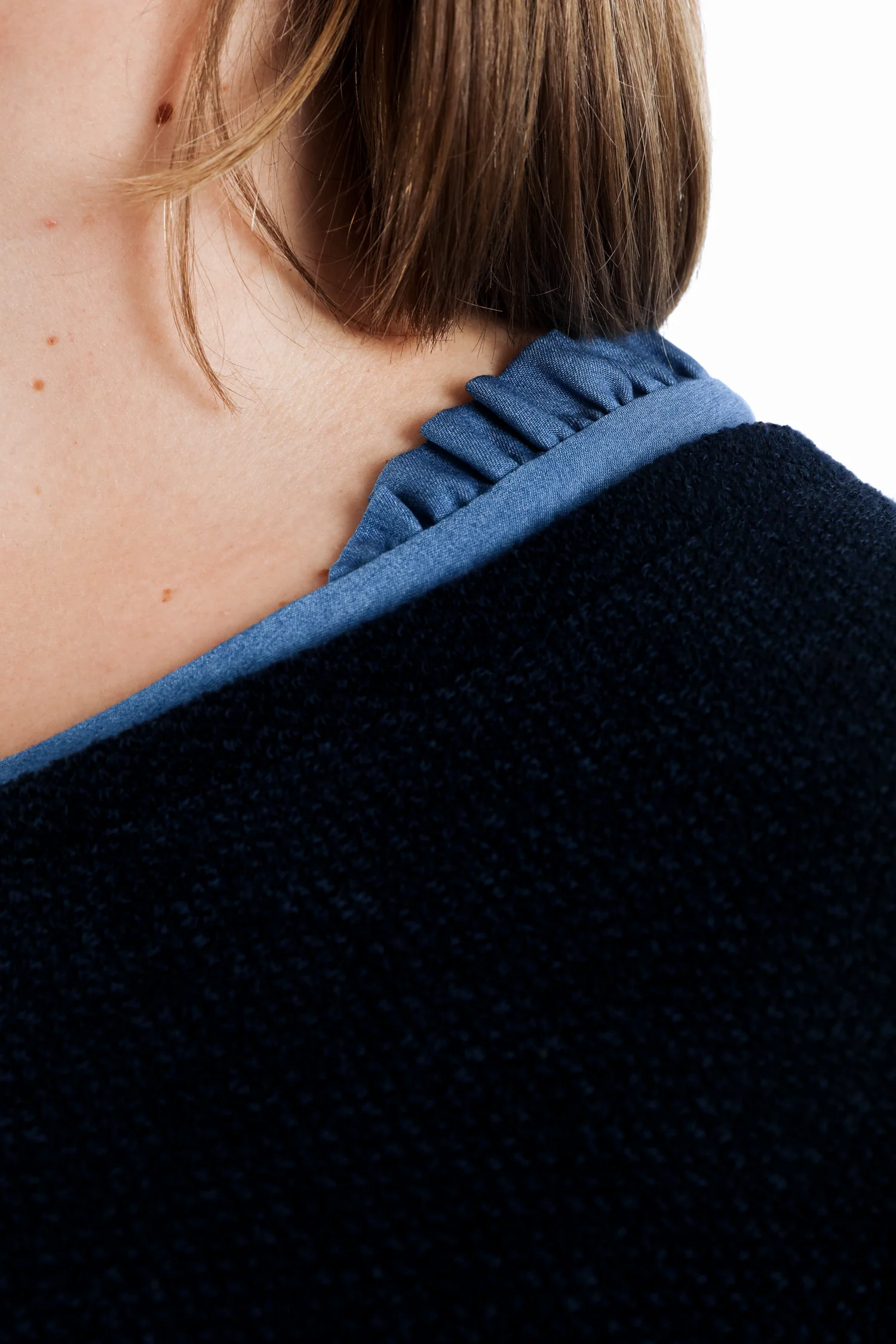 Pull 2 en 1 avec chemise uni - Image 5