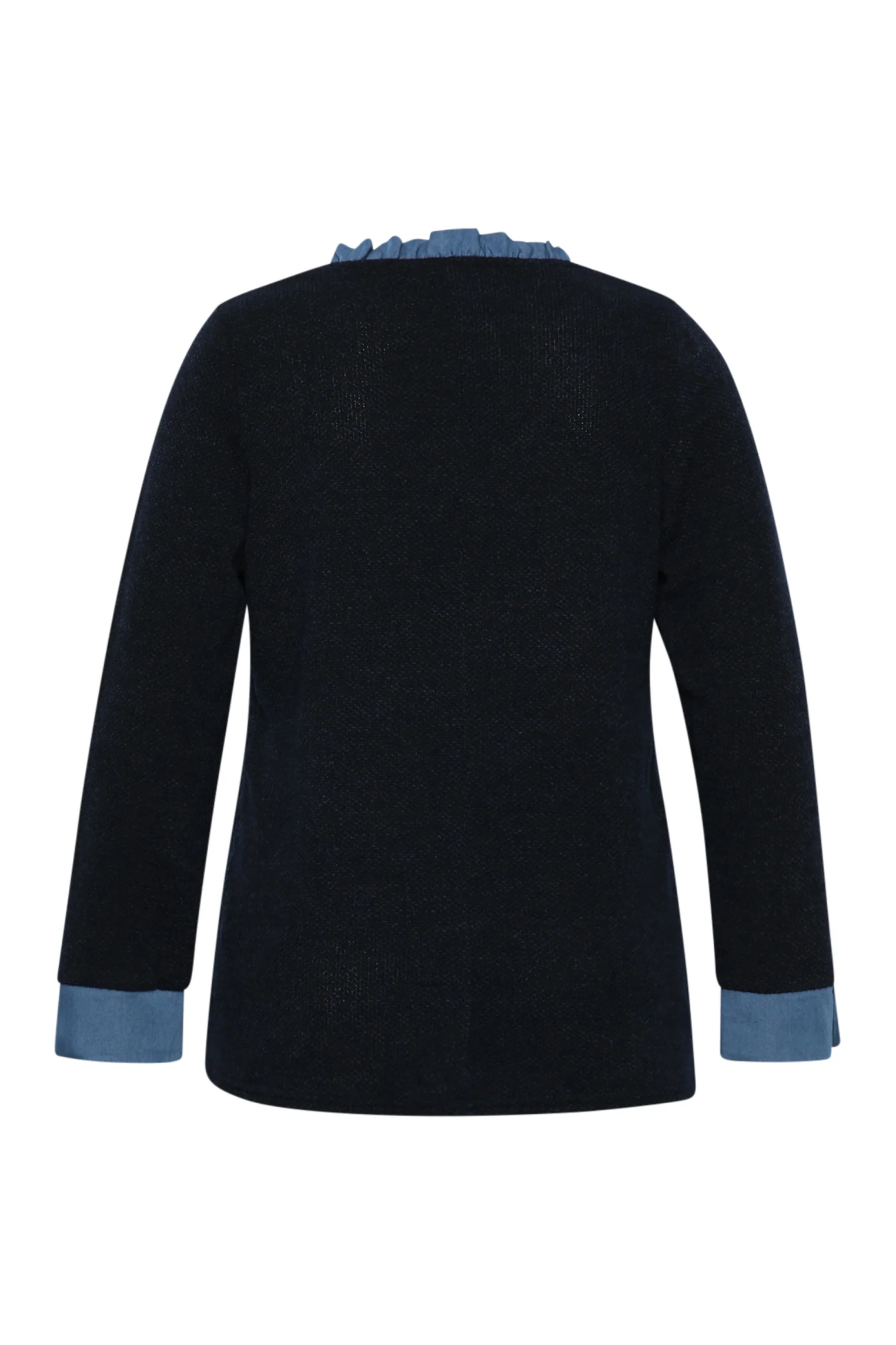Pull 2 en 1 avec chemise uni - Image 9
