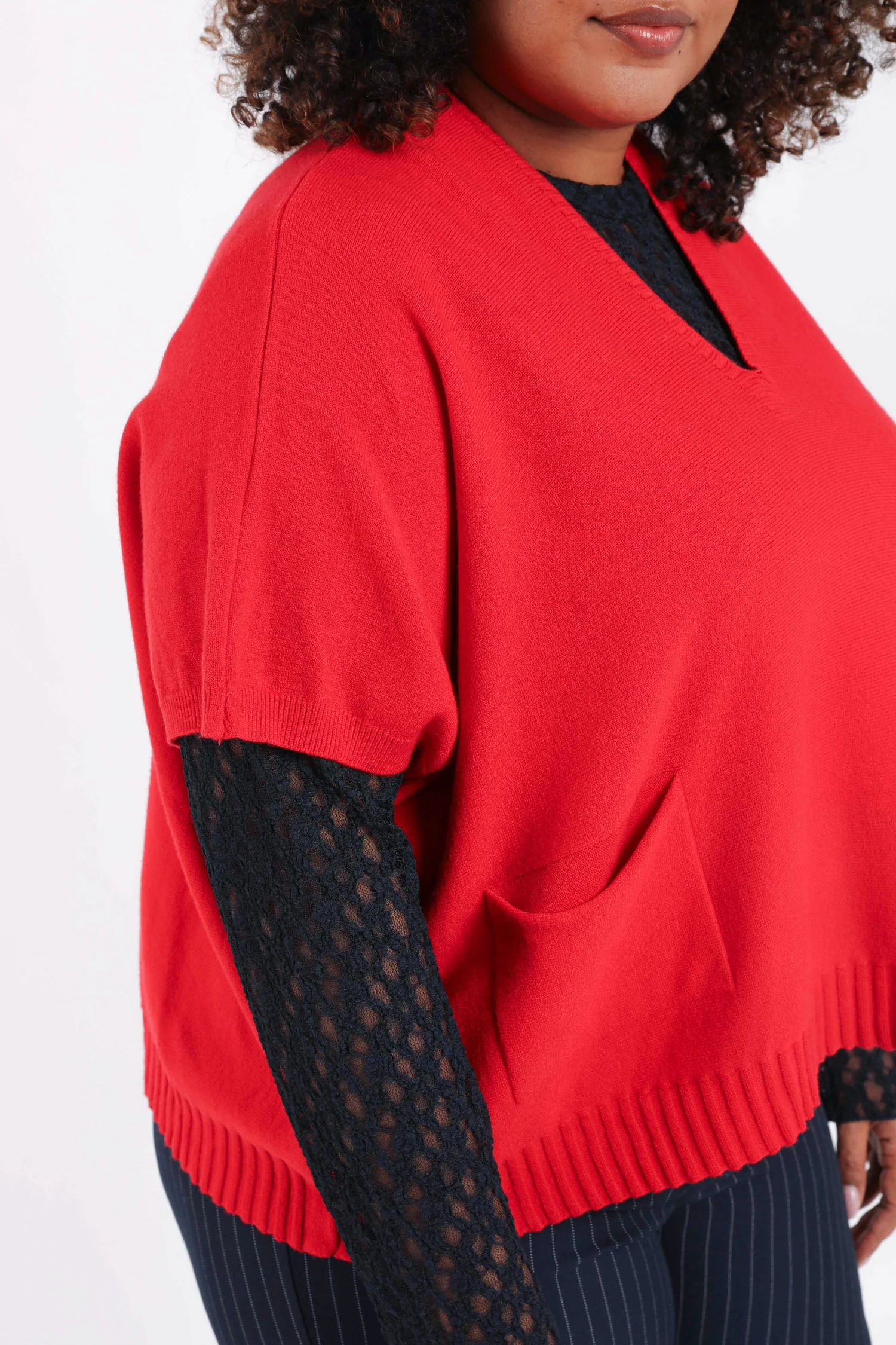 Pull court uni en viscose - Image 3