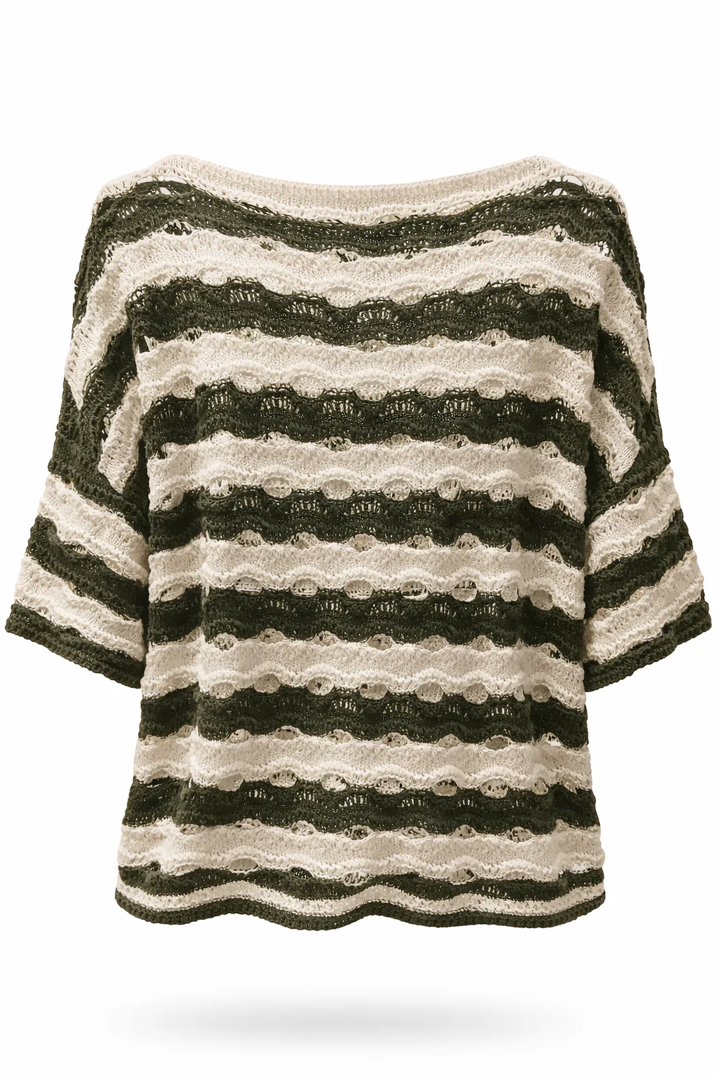 Pull en crochet rayé - Image 2