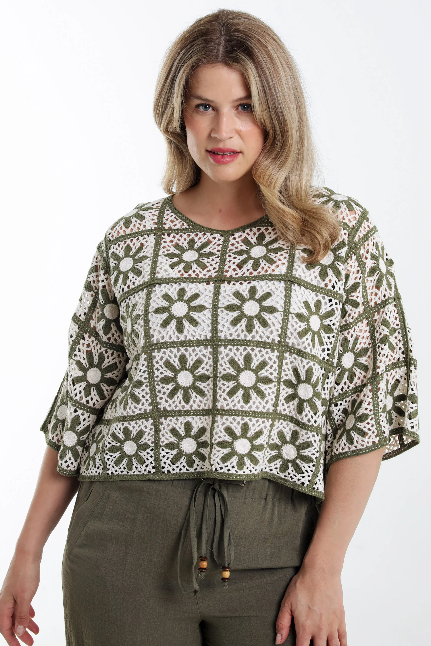 Pull macramé bicolore - Image 12