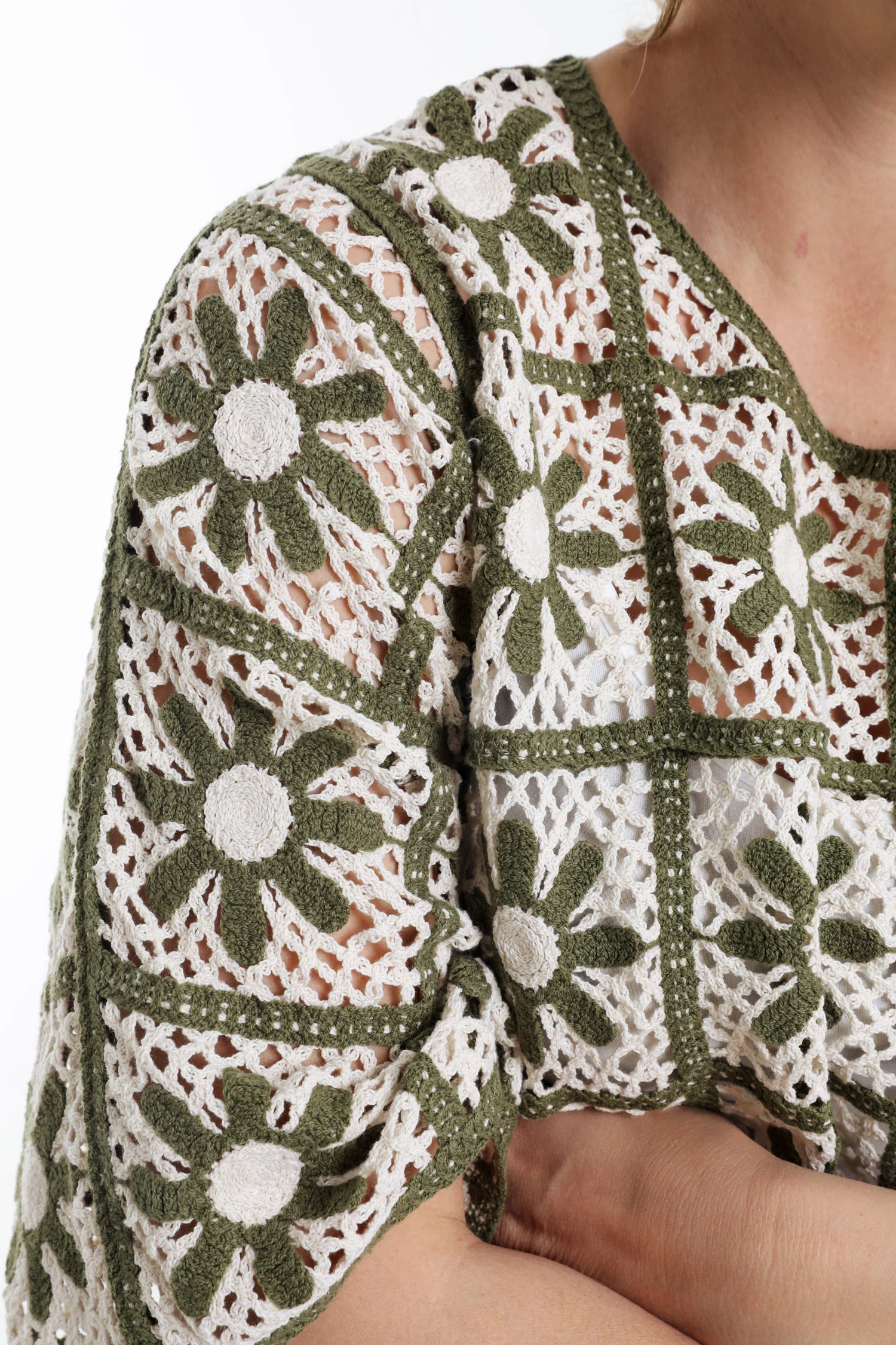 Pull macramé bicolore - Image 17