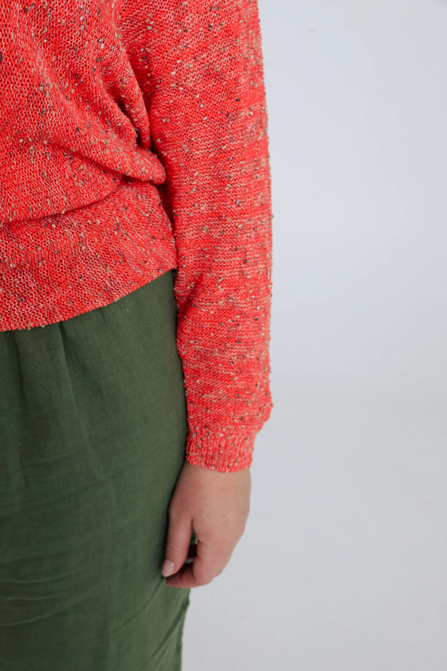 Pull maille fantaisie uni - Image 4