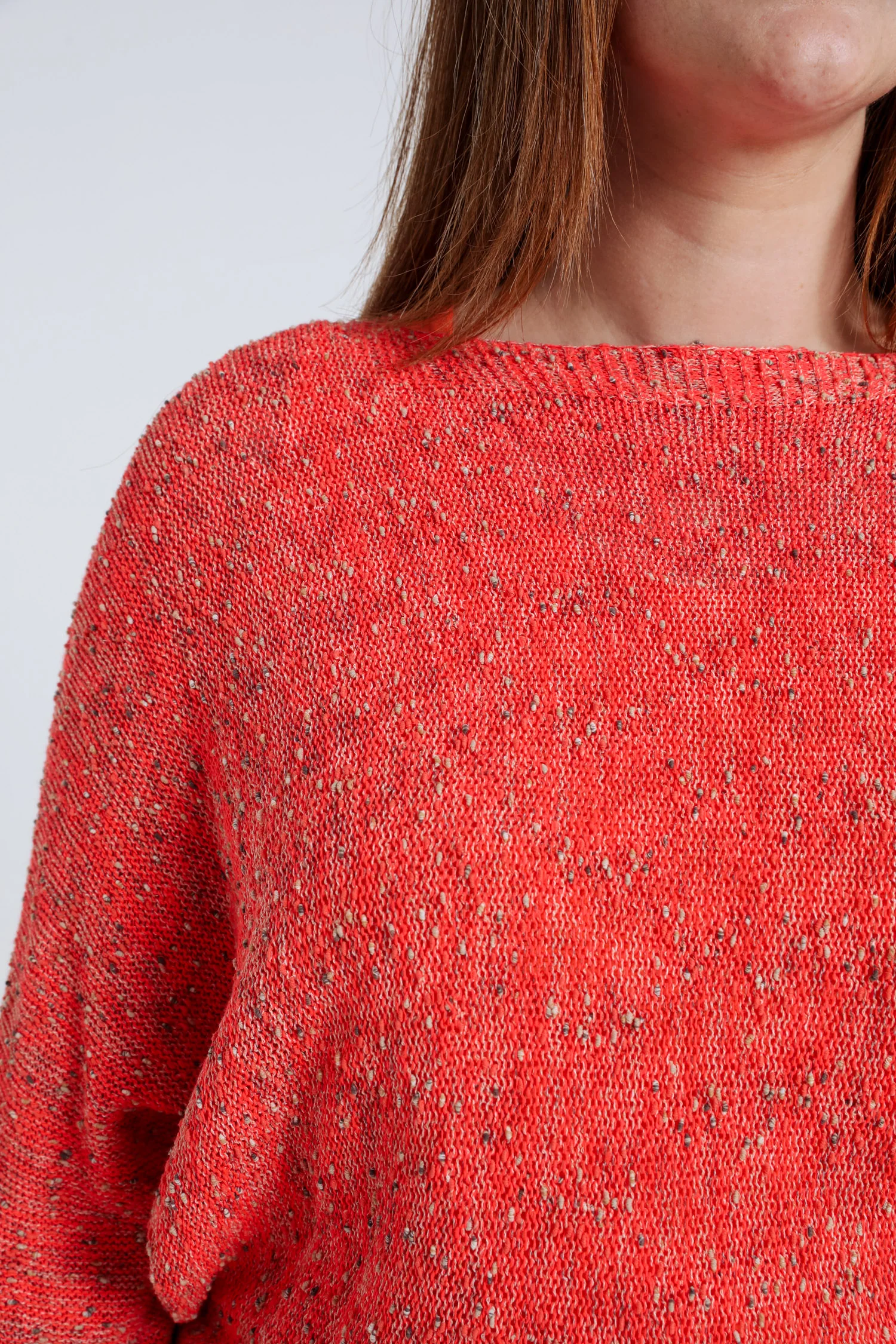 Pull maille fantaisie uni - Image 5
