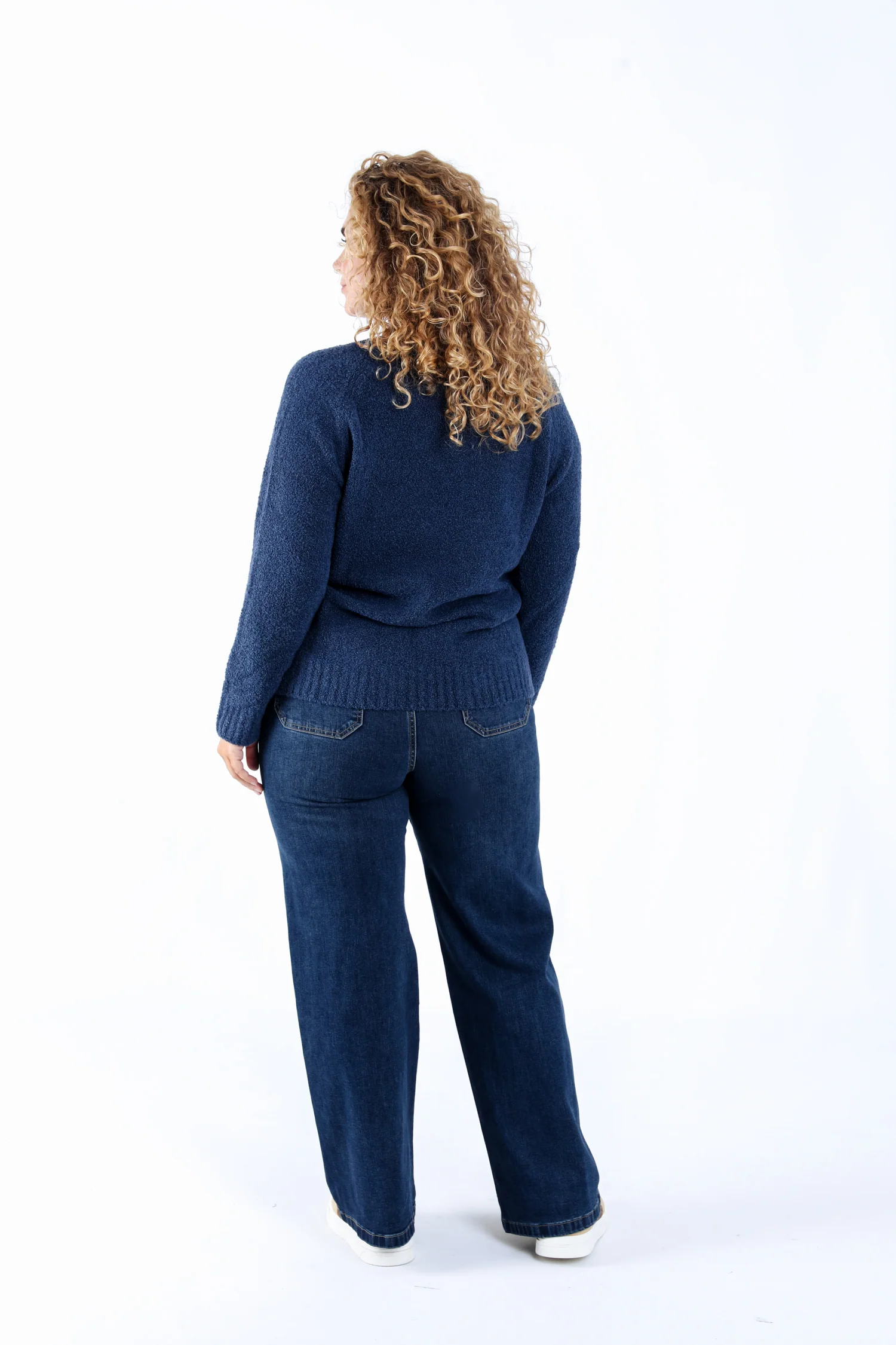 Pull maille bouclette uni - Image 2