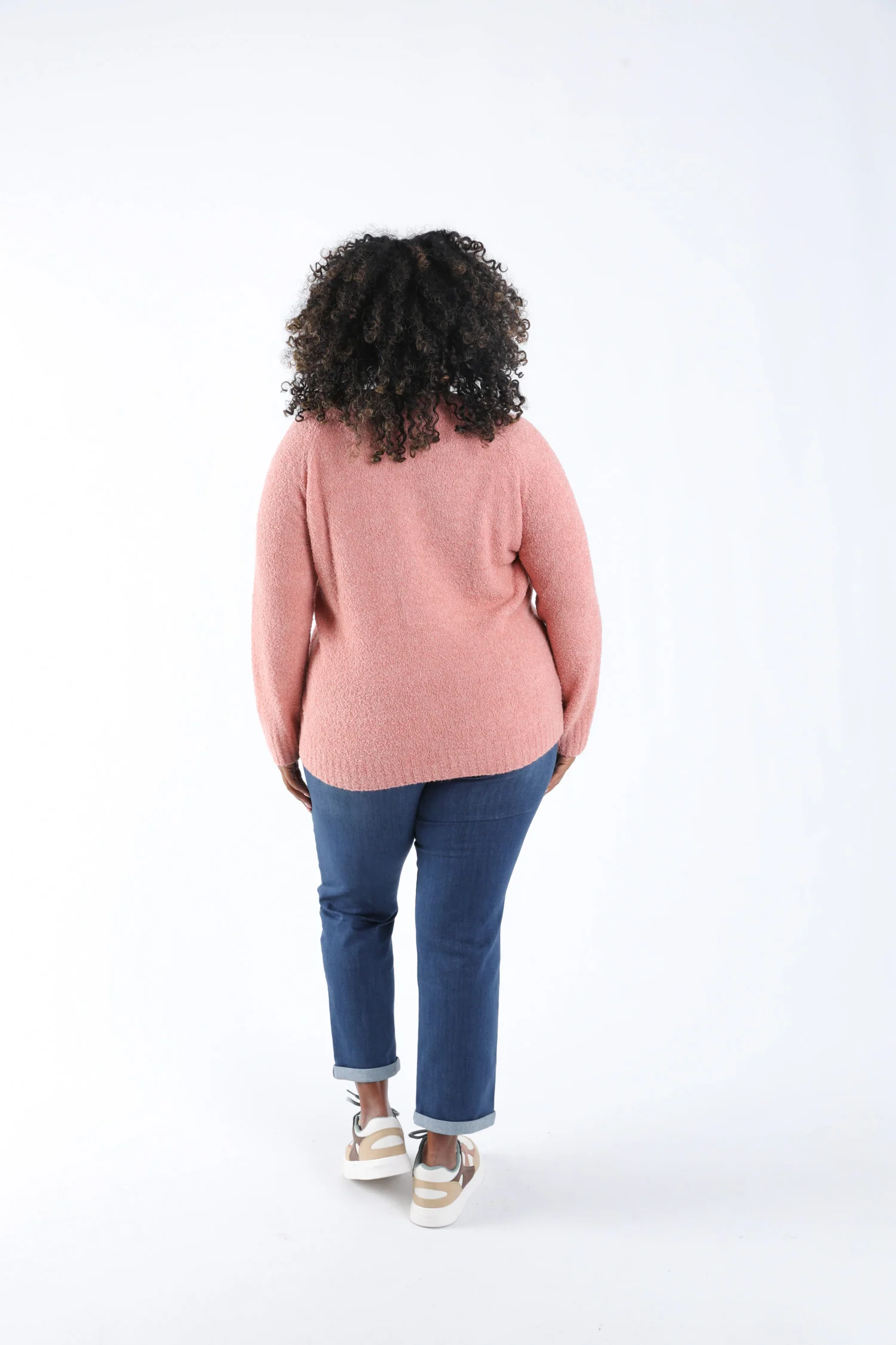 Pull maille bouclette uni - Image 2