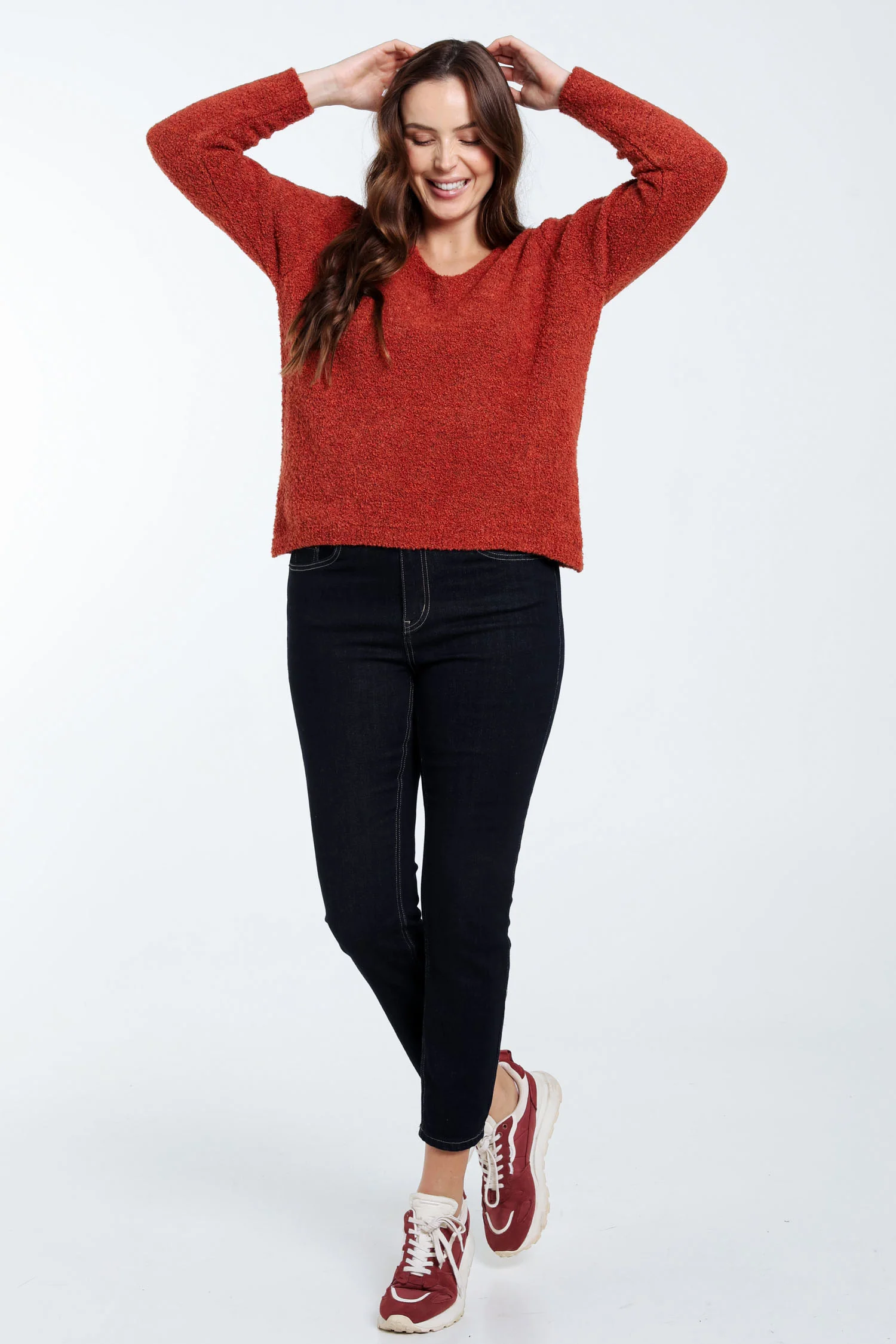 Pull maille bouclette uni - Image 30