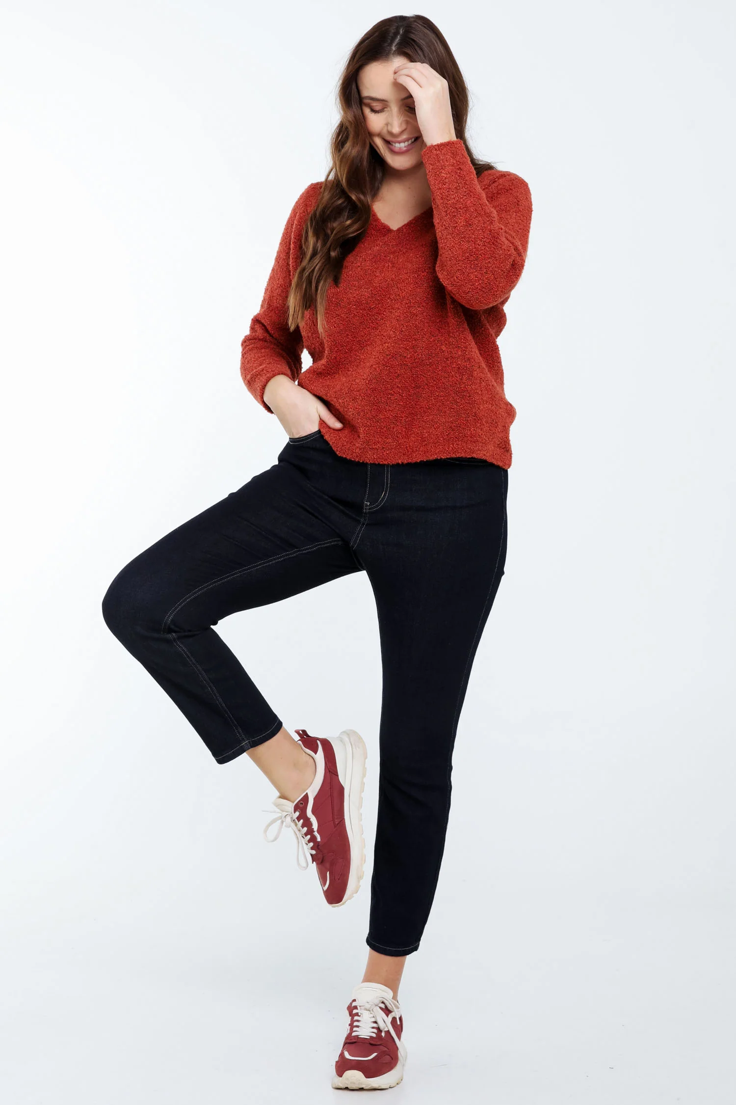Pull maille bouclette uni - Image 31