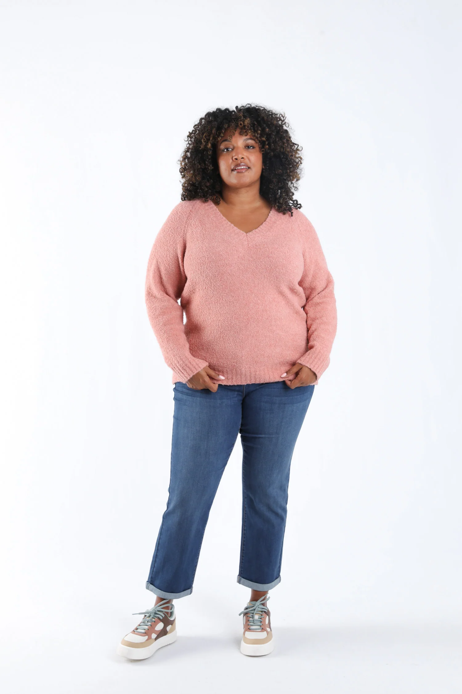 Pull maille bouclette uni - Image 5