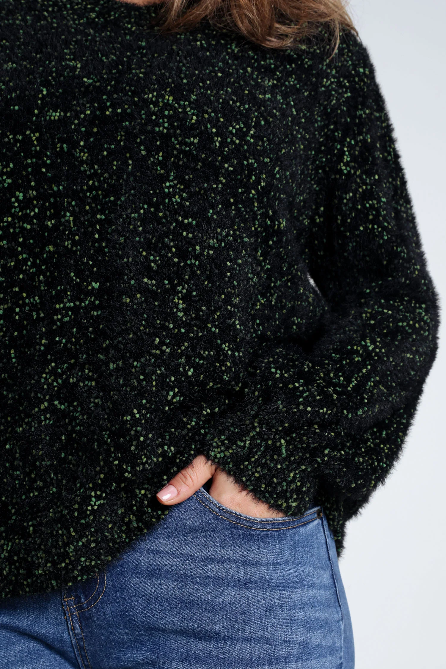 Pull maille pop-corn uni - Image 17