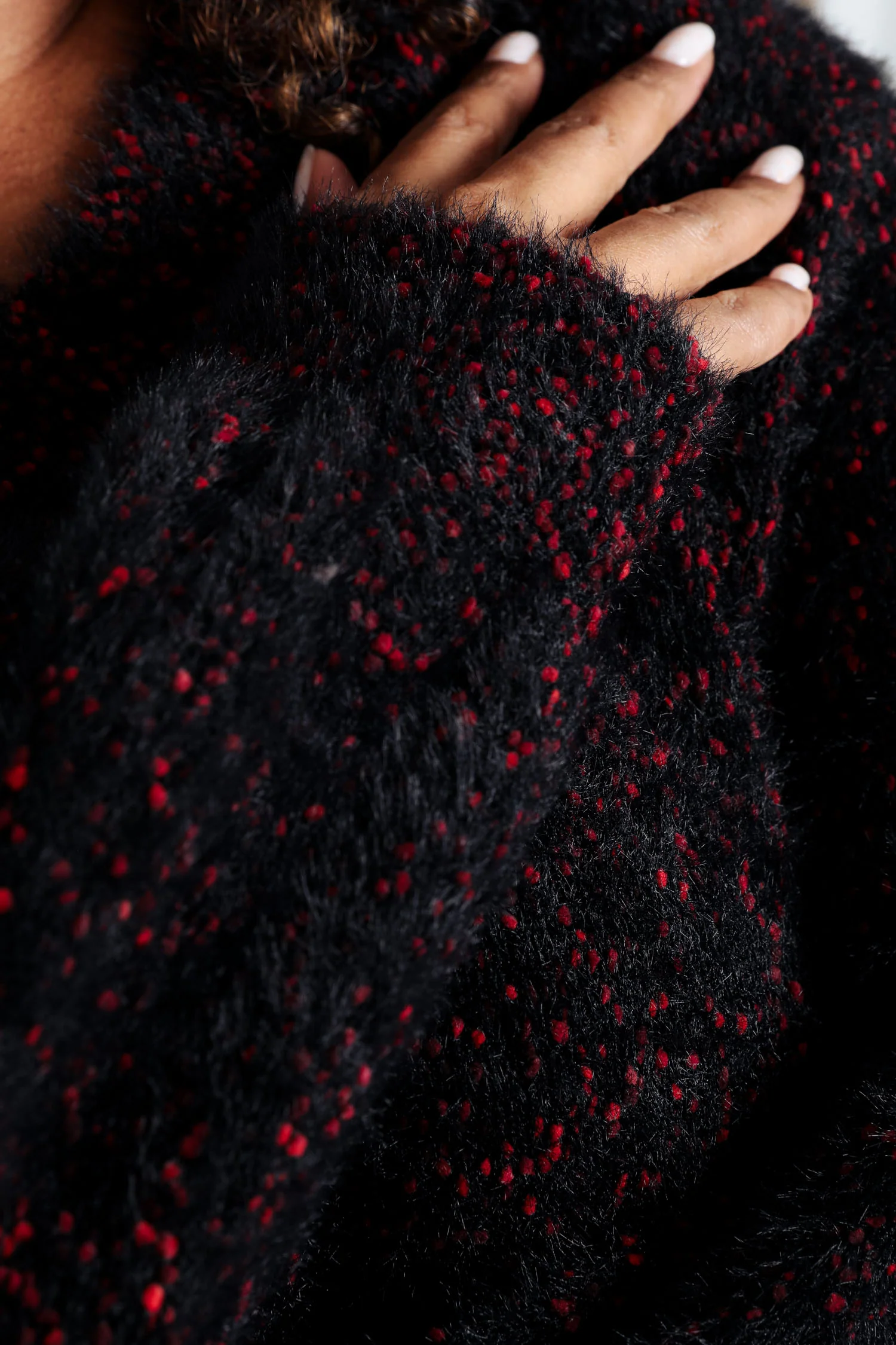 Pull maille pop-corn uni - Image 6
