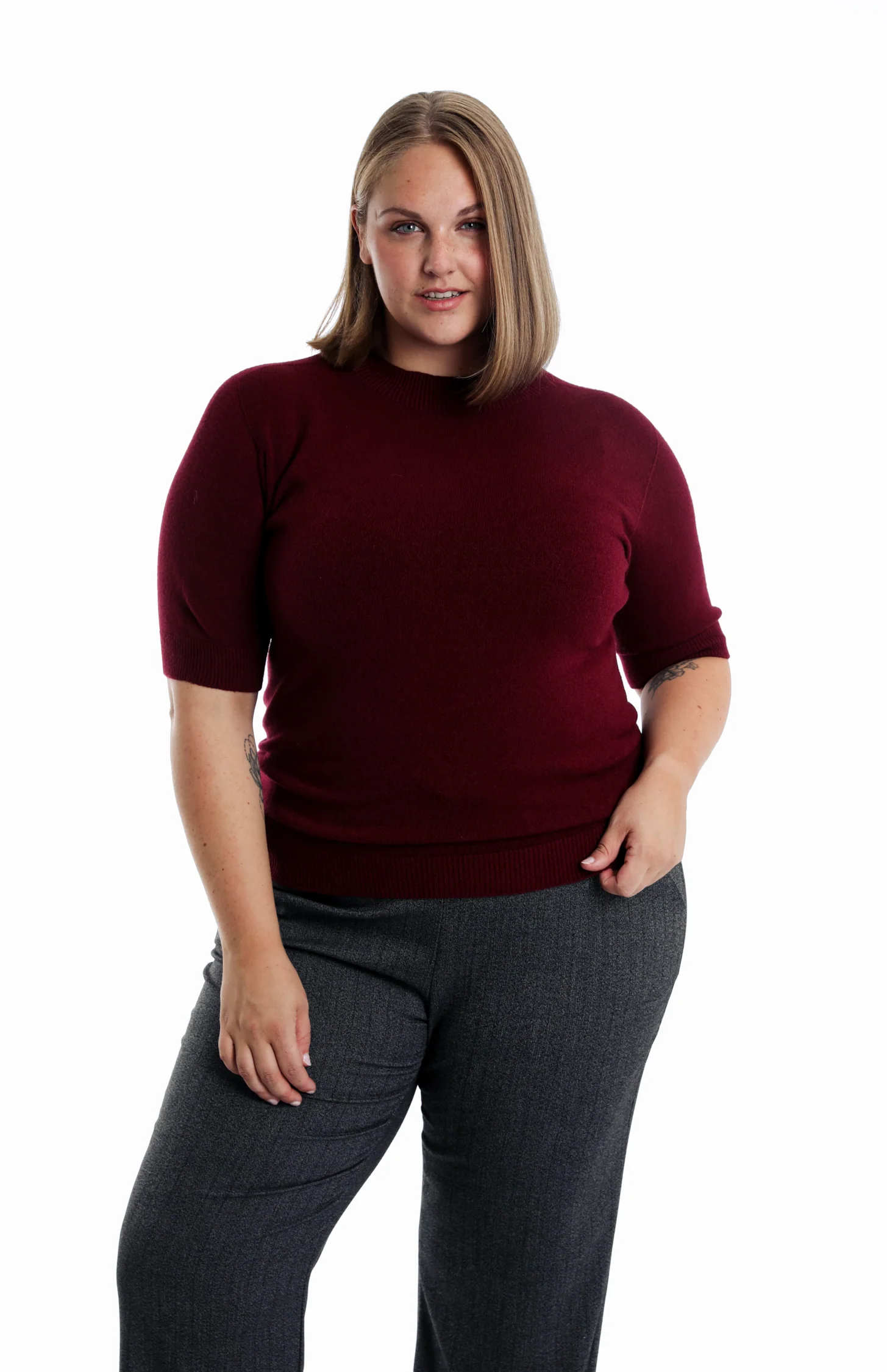 Pull manches courtes uni